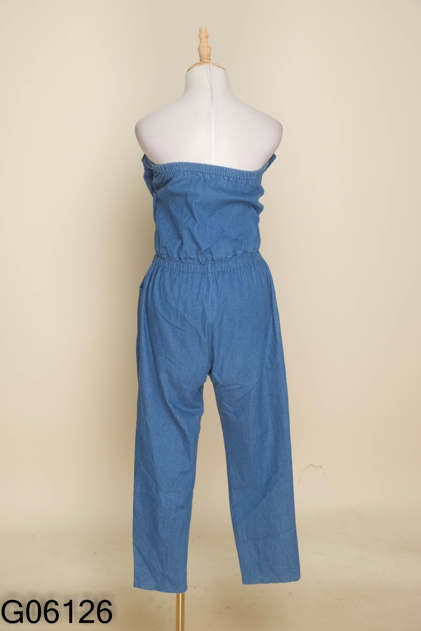 Jumpsuits quây jeans xanh