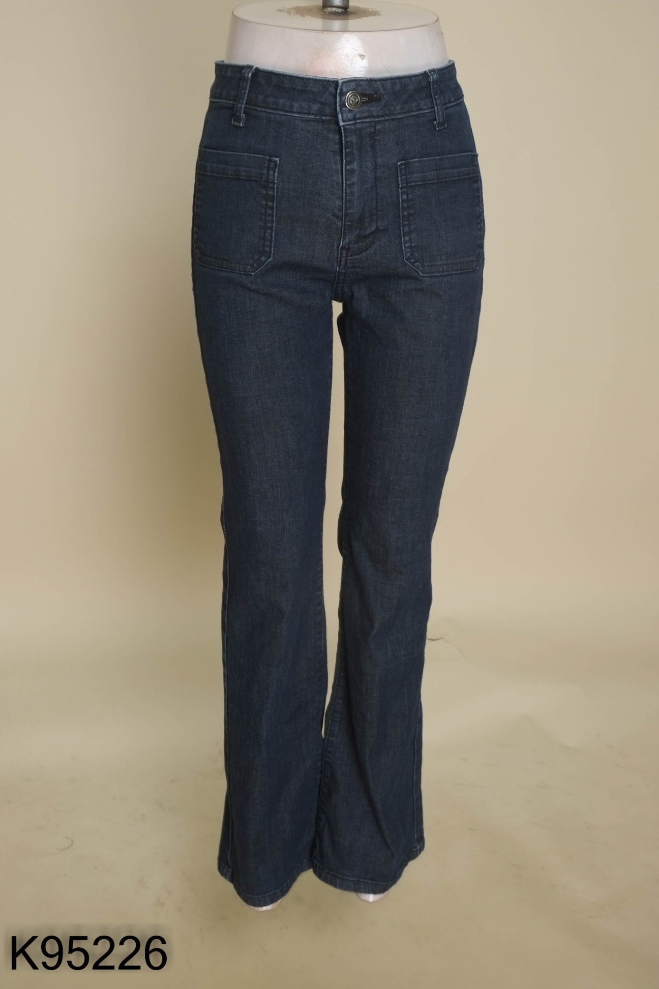 Quần D.CHIC jeans xanh ống loe