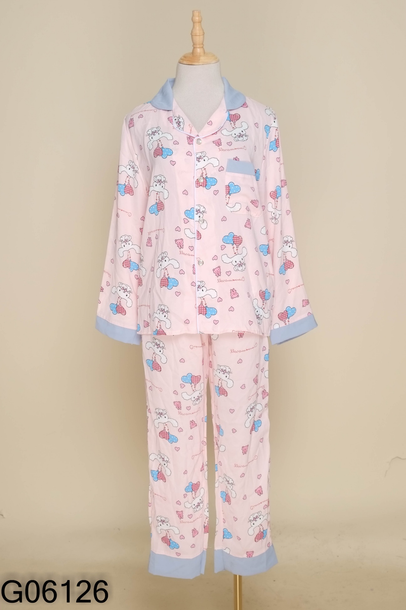 Newtag set đồ ngủ hồng họa tiết