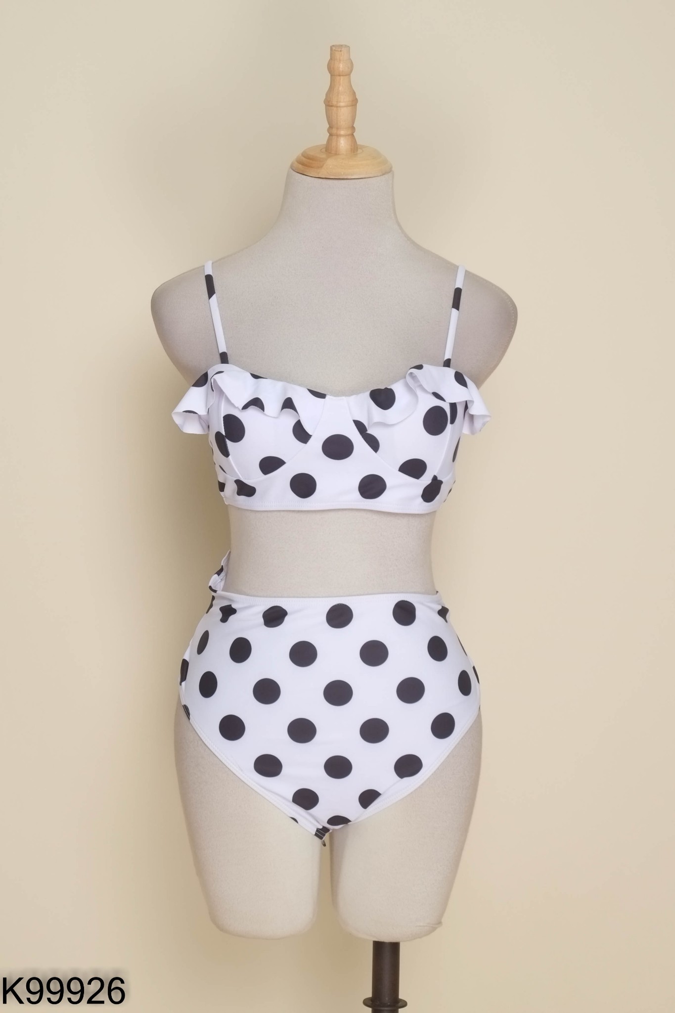 SET SHEIN Bikini trắng chấm đen