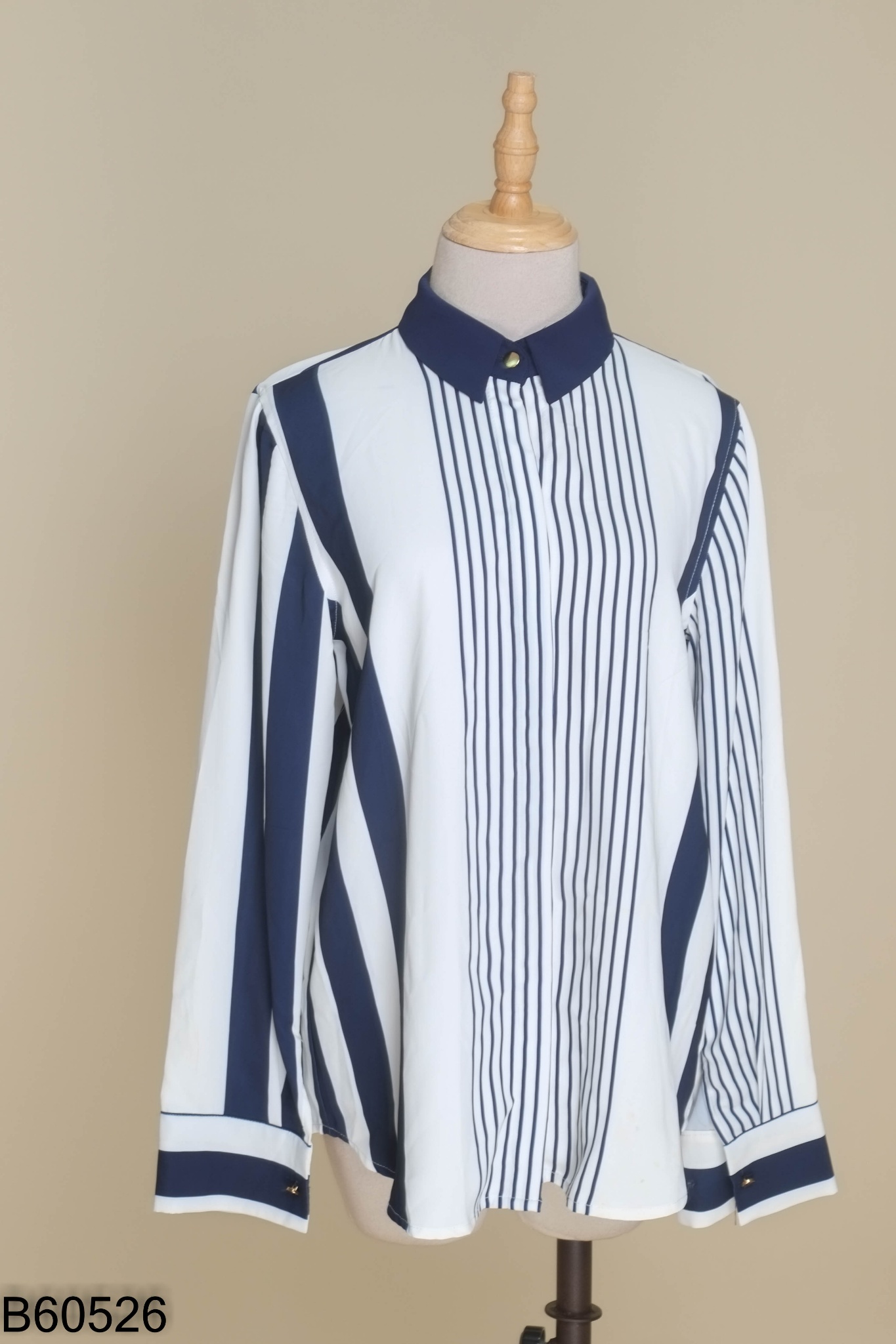 Áo sơ mi VERO MODA sọc xanh than