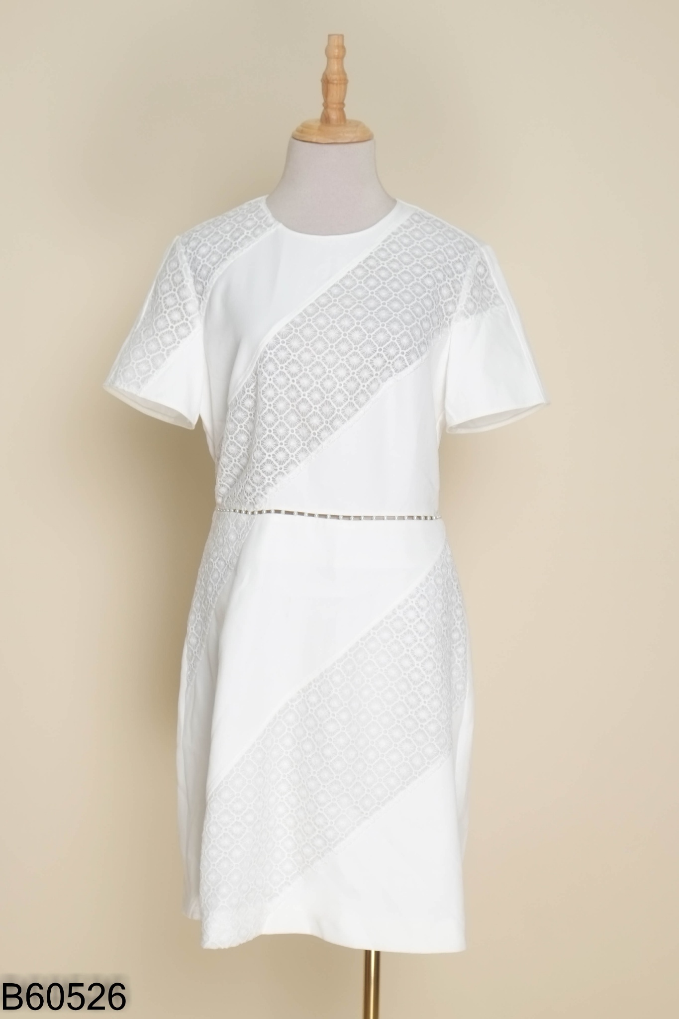 Váy trắng ELISE phối ren