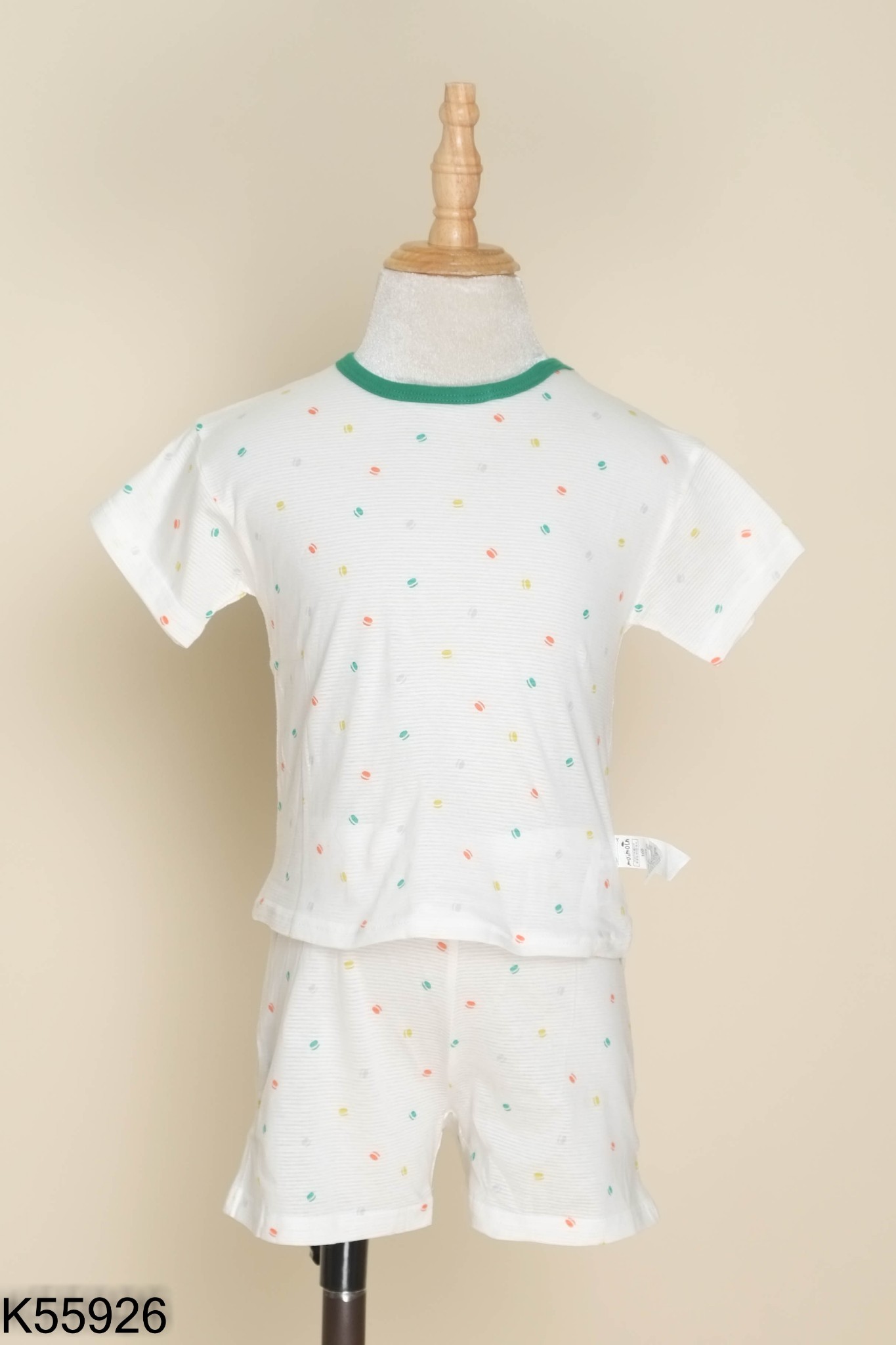 Set Áo trắng họa tiết + quần shorts KIDS