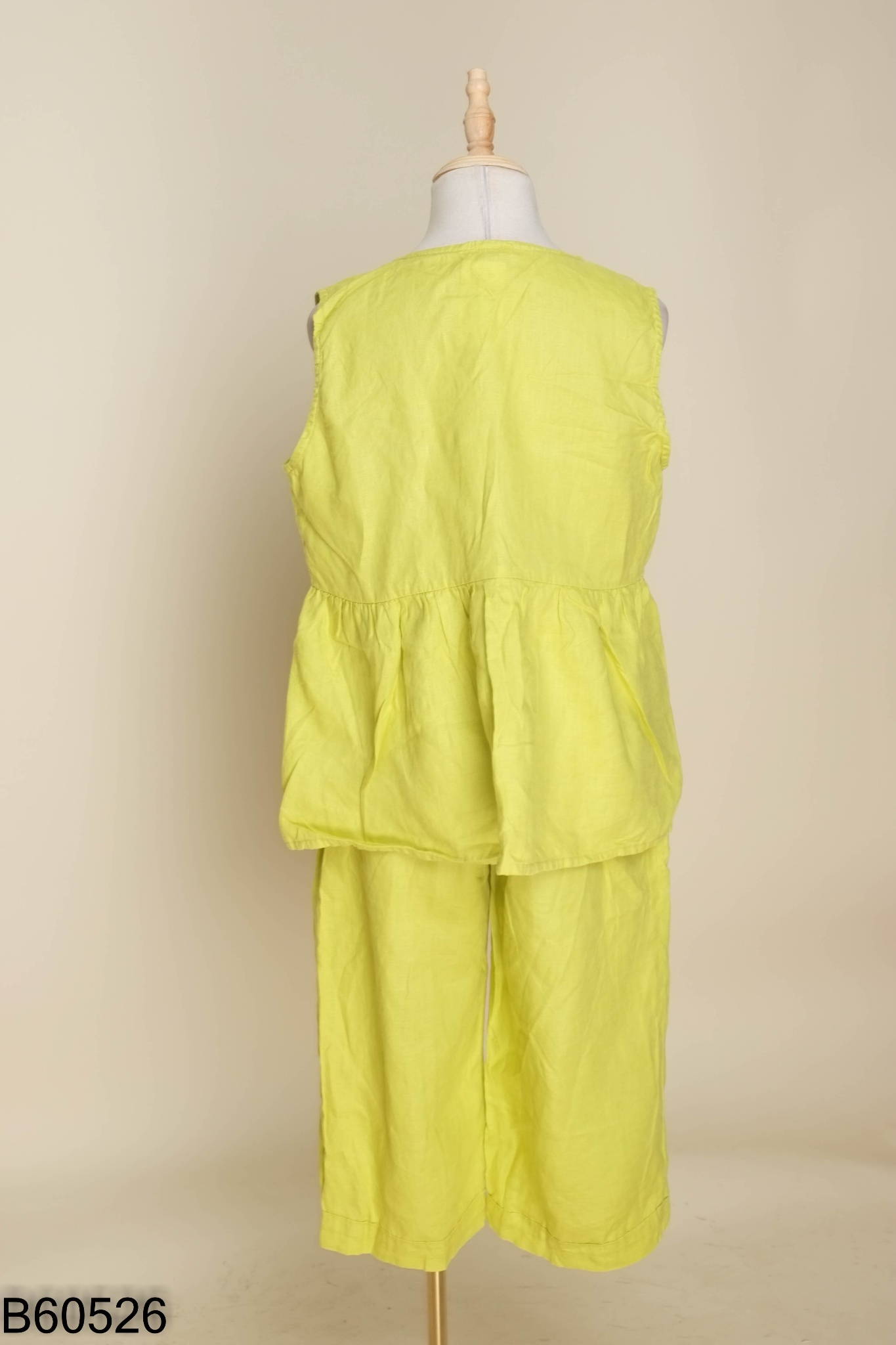 Set Áo linen TESORO vàng + quần dài