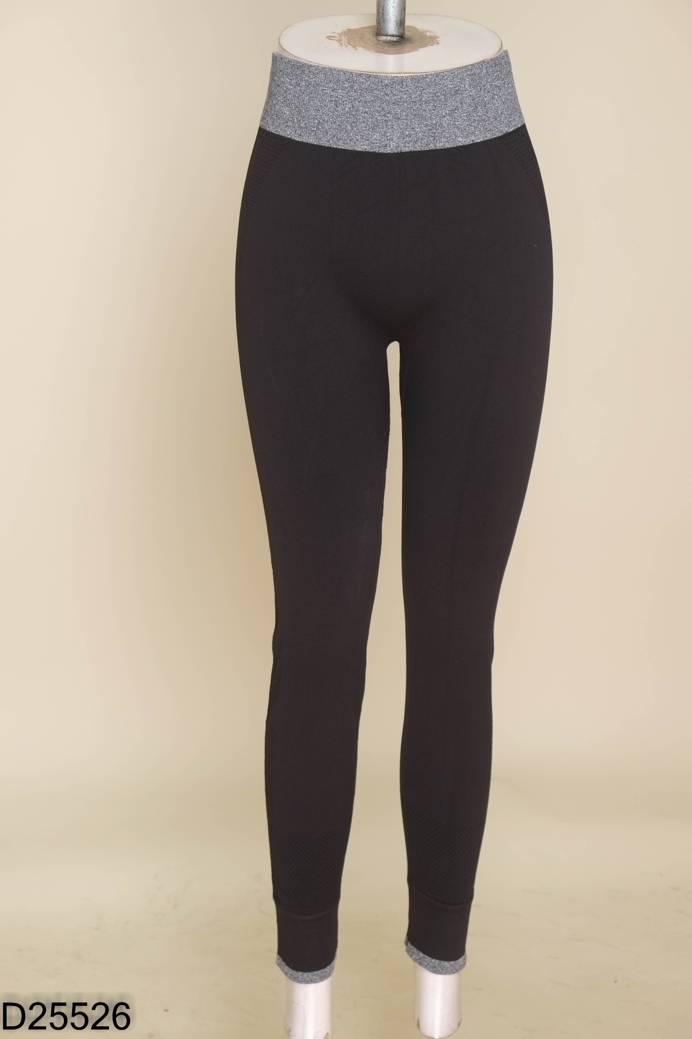 Legging umi đen eo ghi