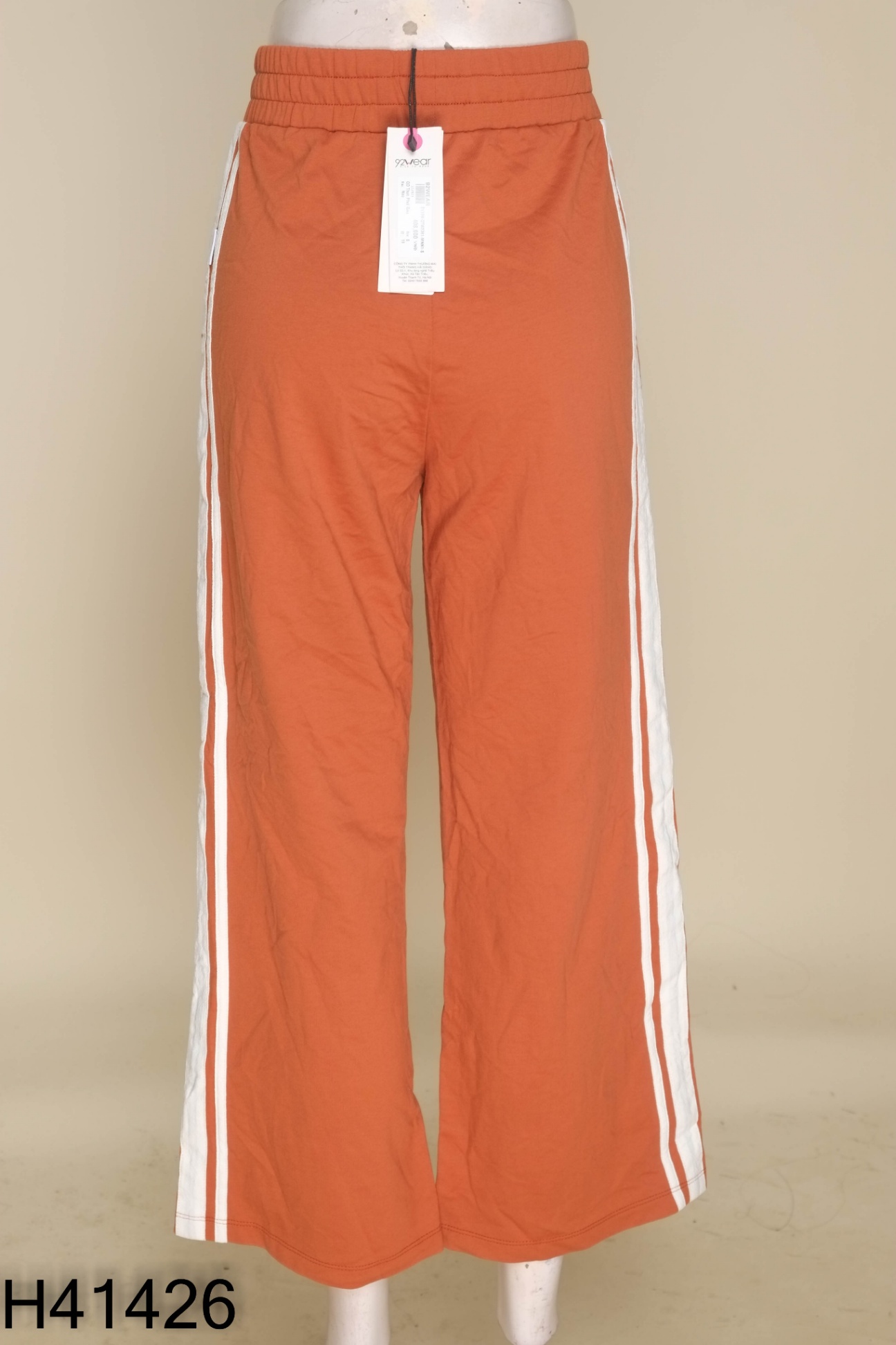 NEWTAG Quần 92 WEAR nâu kẻ trắng