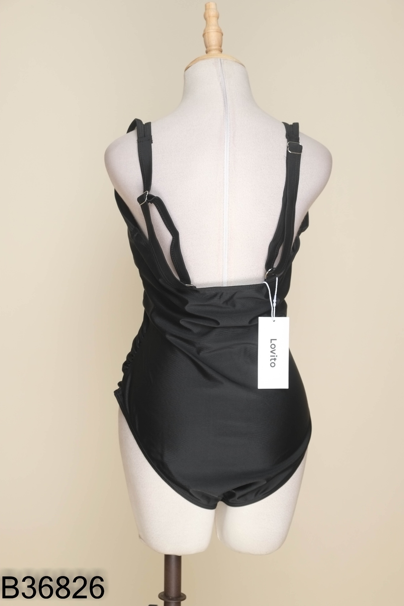 NEWTAG Bikini LOVITO đen phối lưới