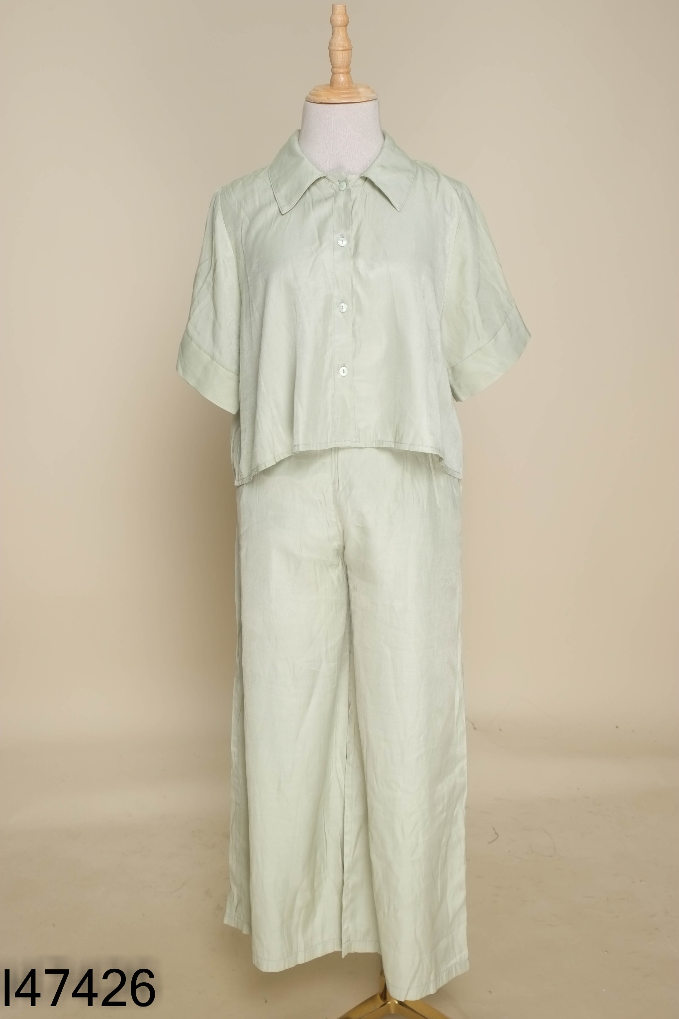 SET 3 CHARIS Áo xanh trơn + quần dài + quần short