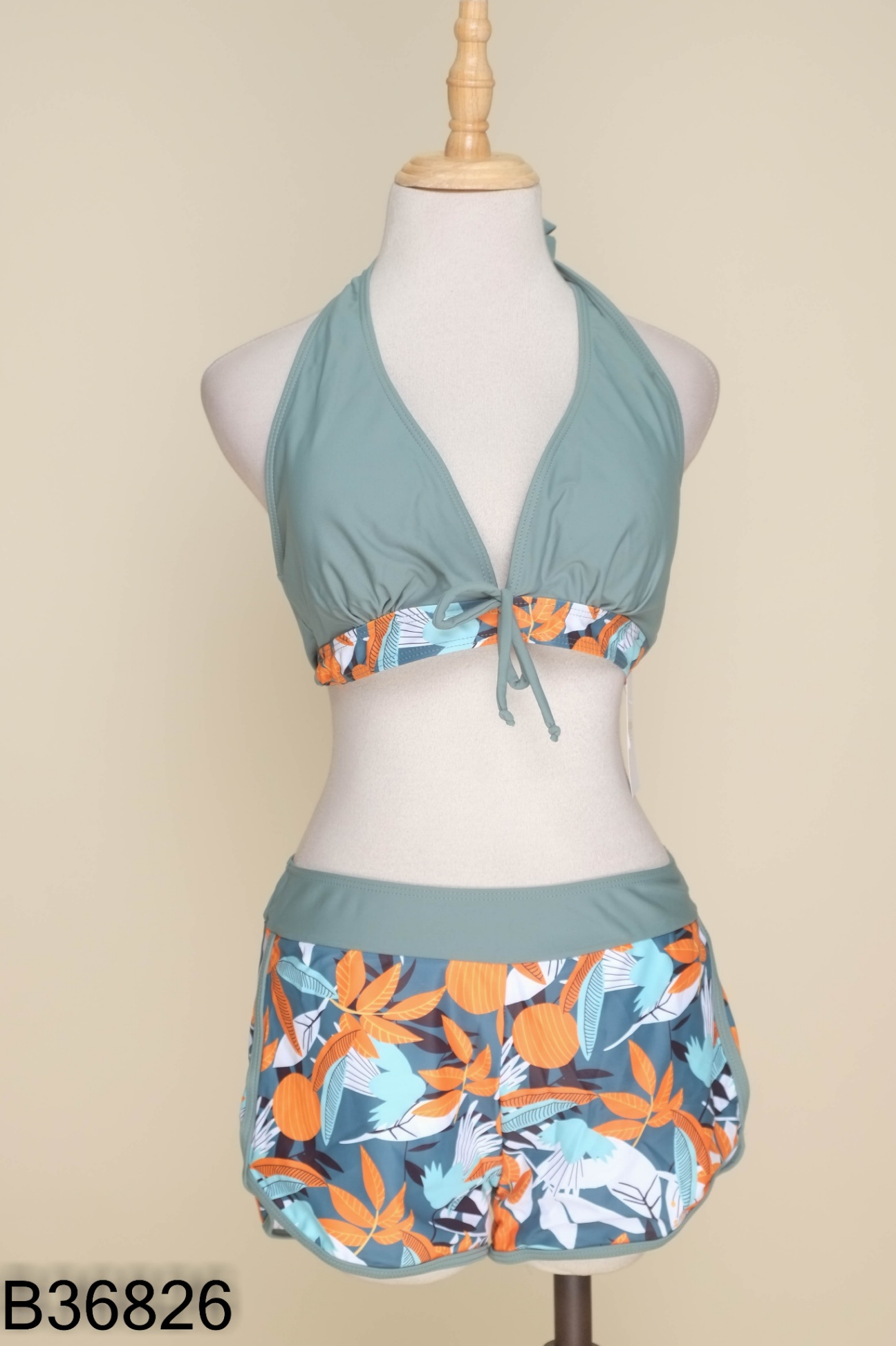 NEWTAG Bikini LOVITO xanh áo + quần