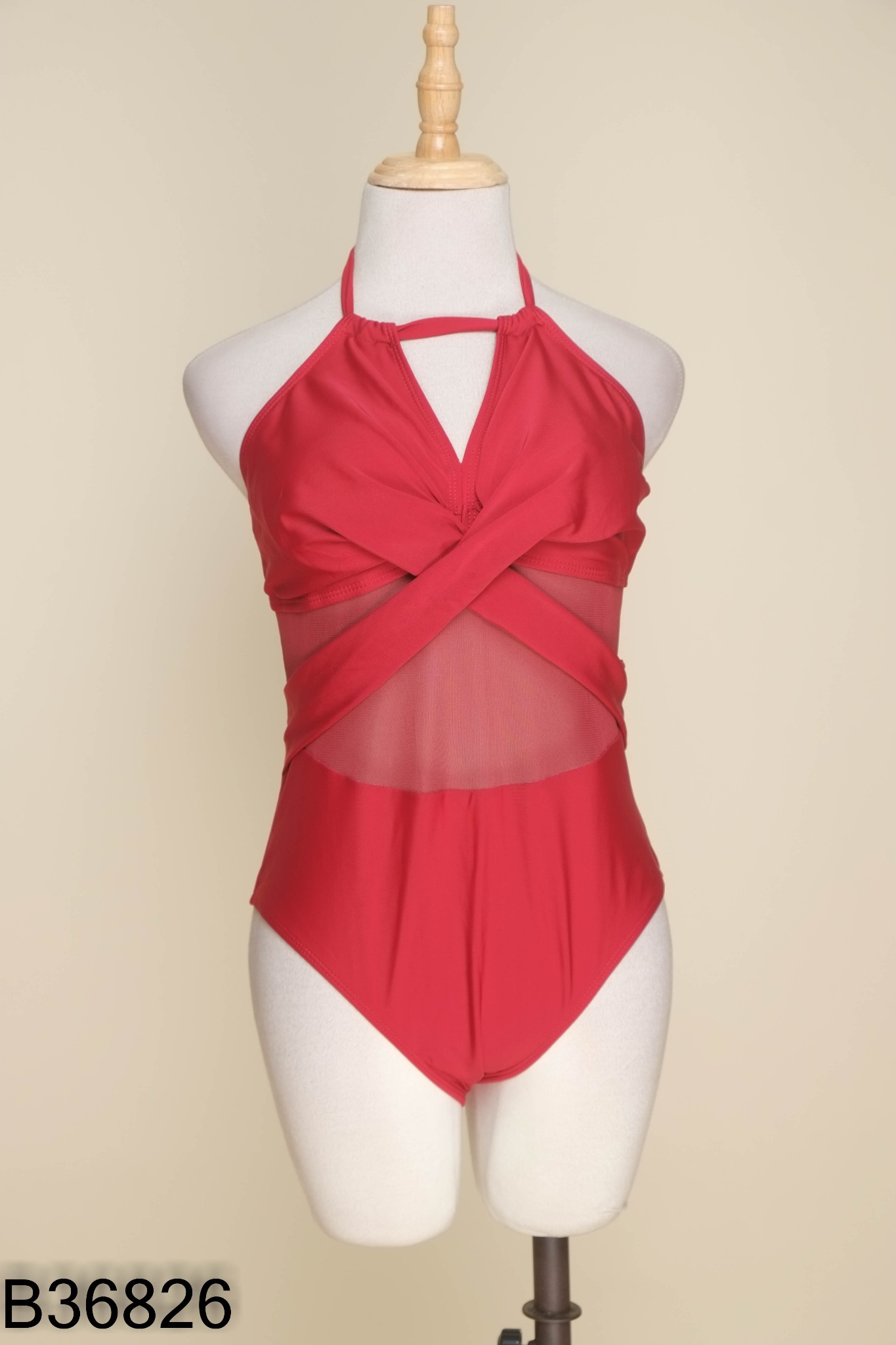 NEWTAG Bikini LOVITO đỏ phối lưới