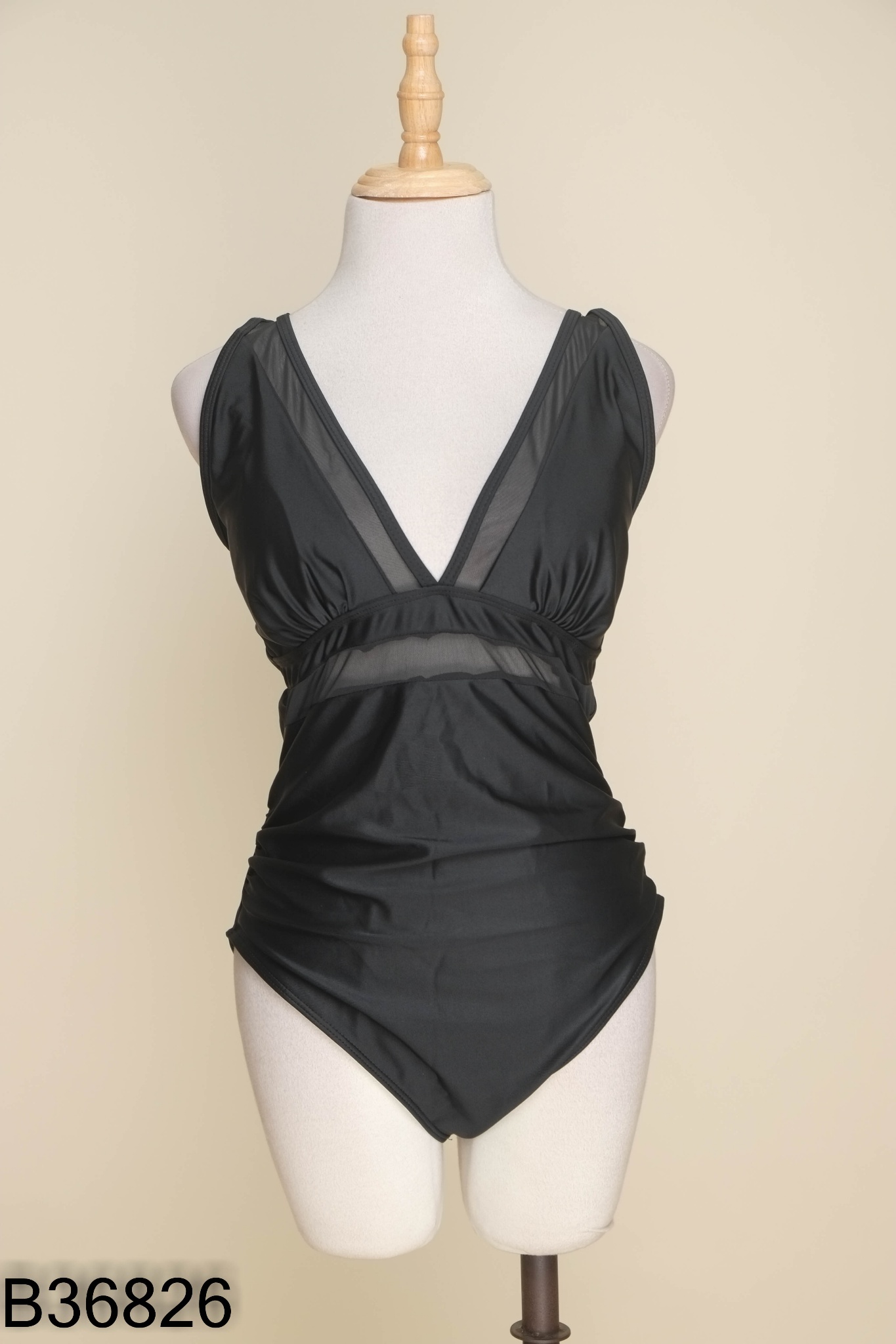 NEWTAG Bikini LOVITO đen phối lưới