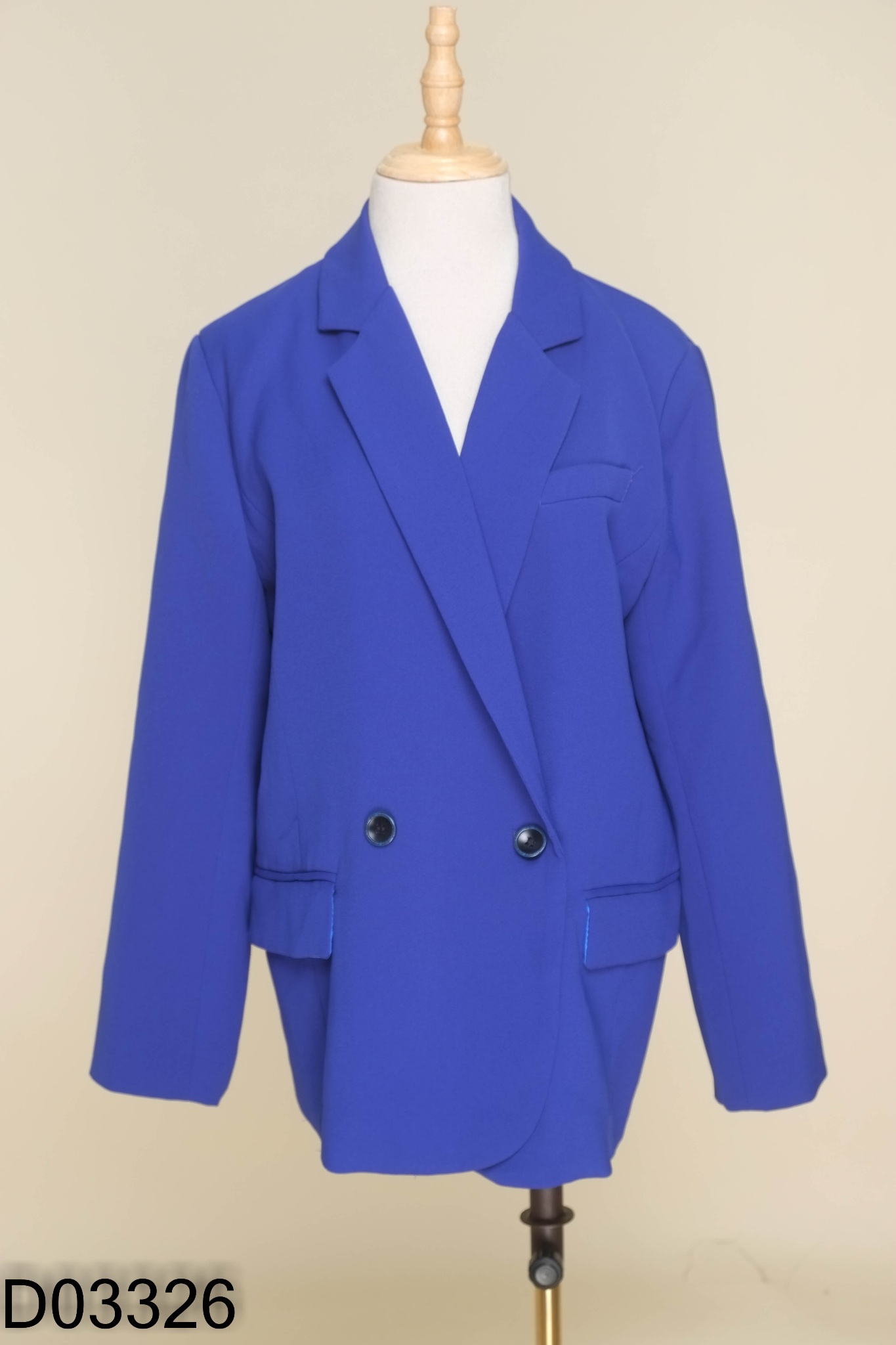 Blazer xanh coban trơn