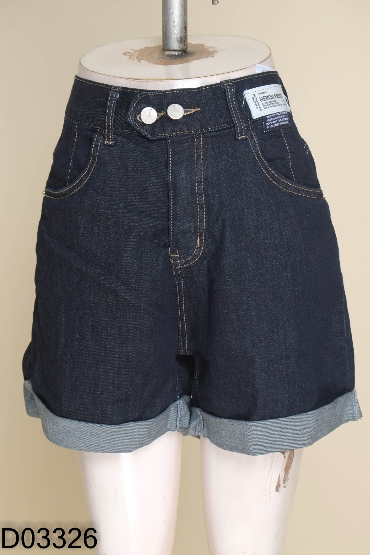 Quần short jean xanh
