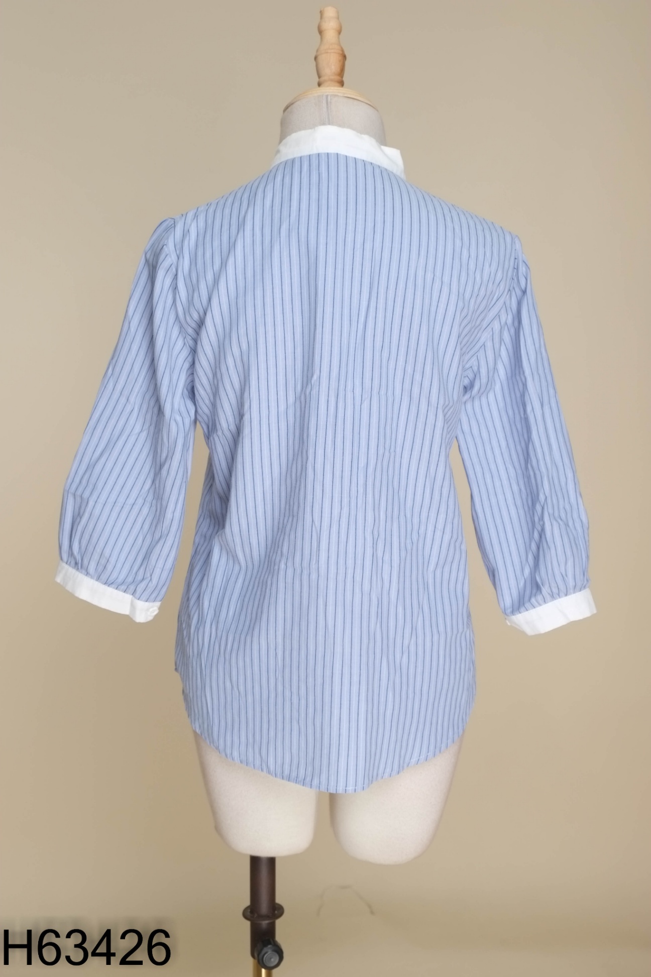 Áo BAZZI Fashion xanh sọc phối trắng