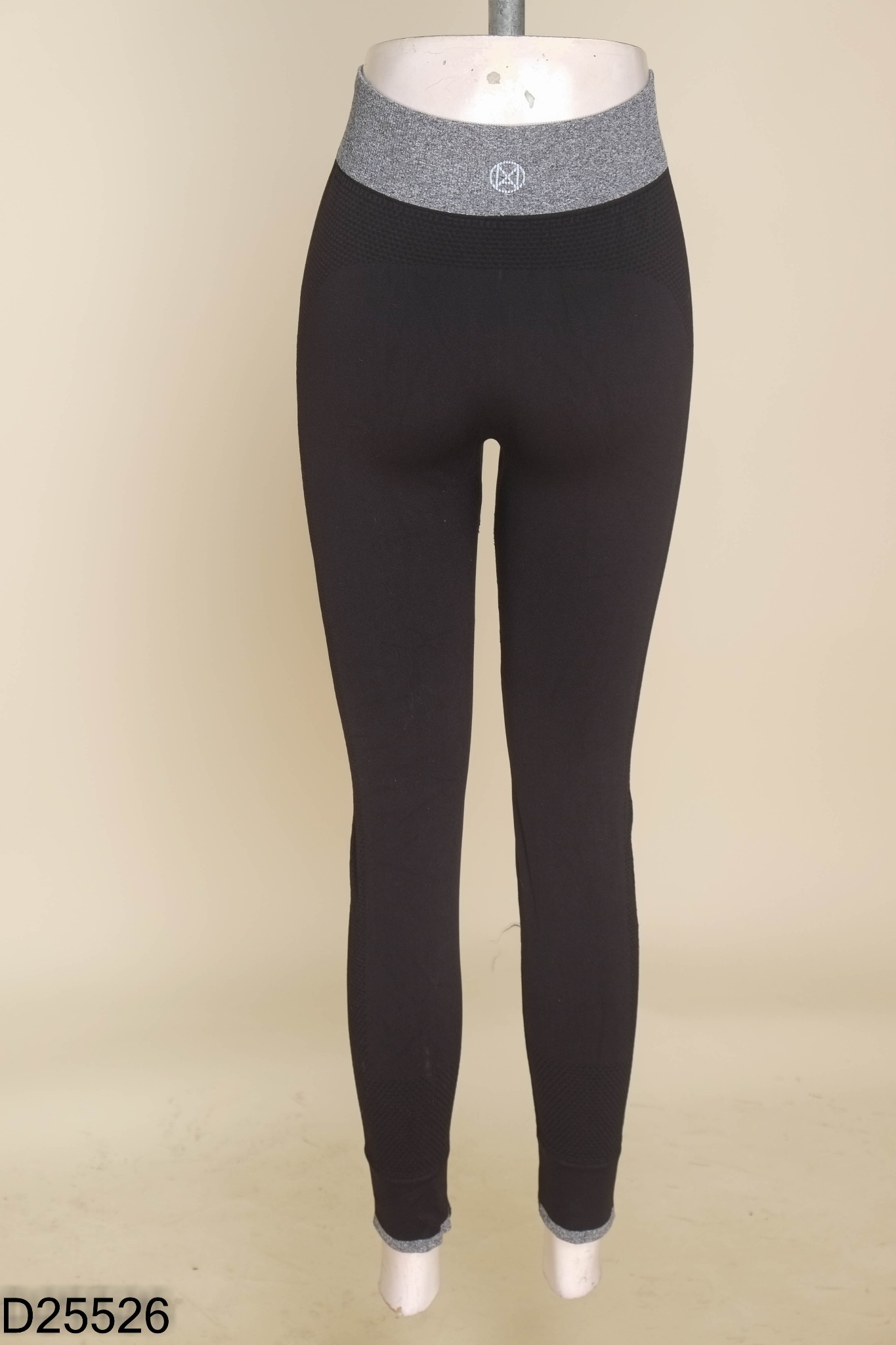 Legging umi đen eo ghi
