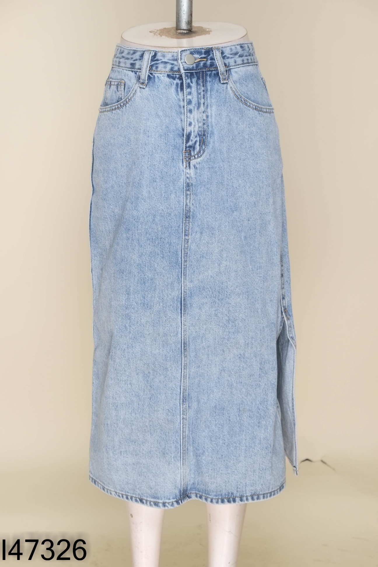 Chân váy jeans xanh trơn (ZARA xuất)