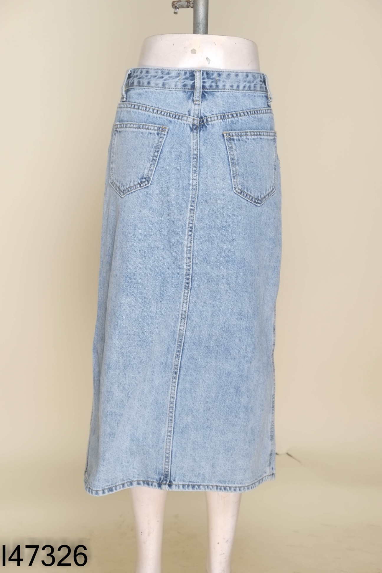 Chân váy jeans xanh trơn (ZARA xuất)