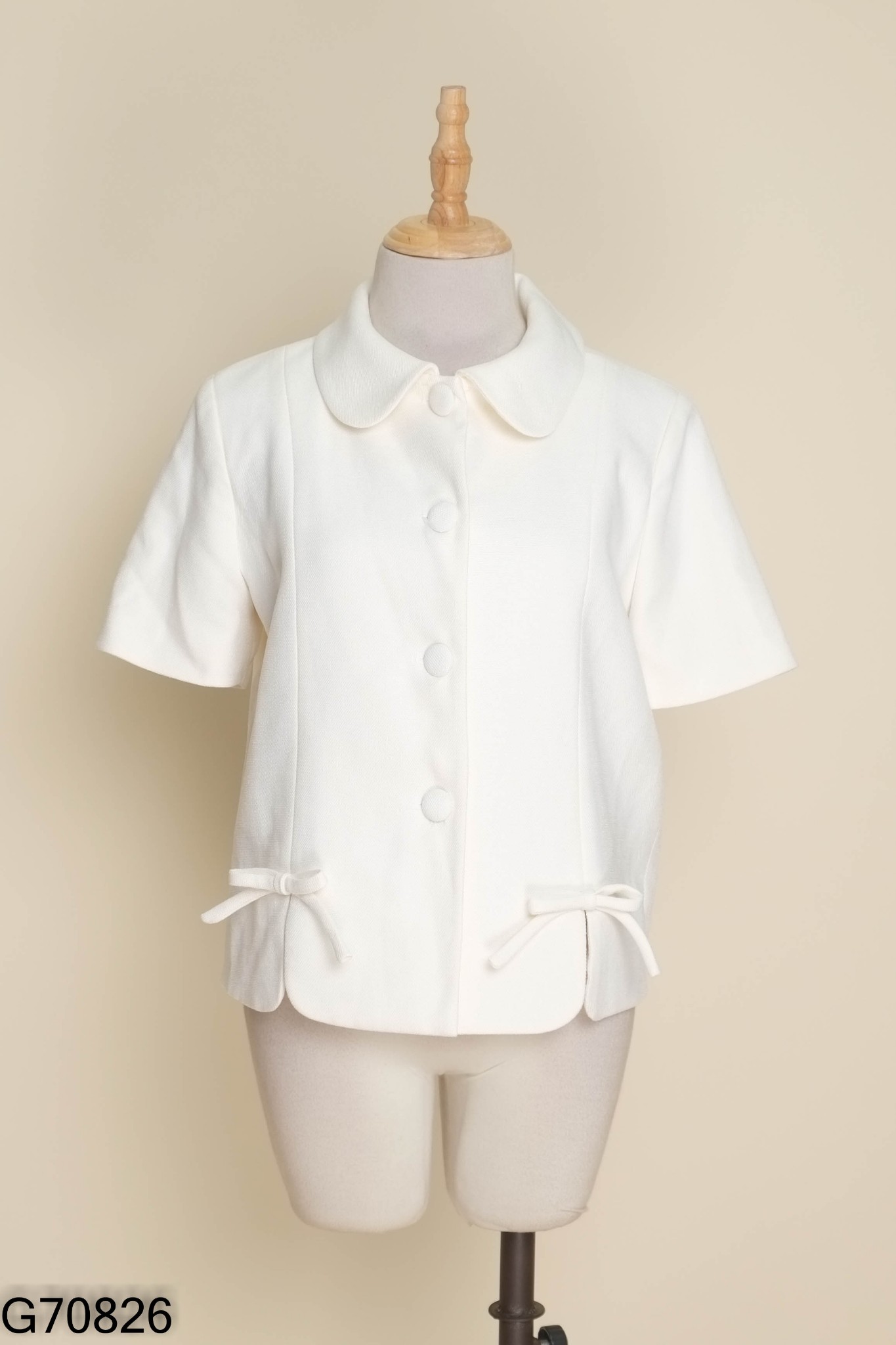 Áo LINLY STORE dạ be cổ bèo