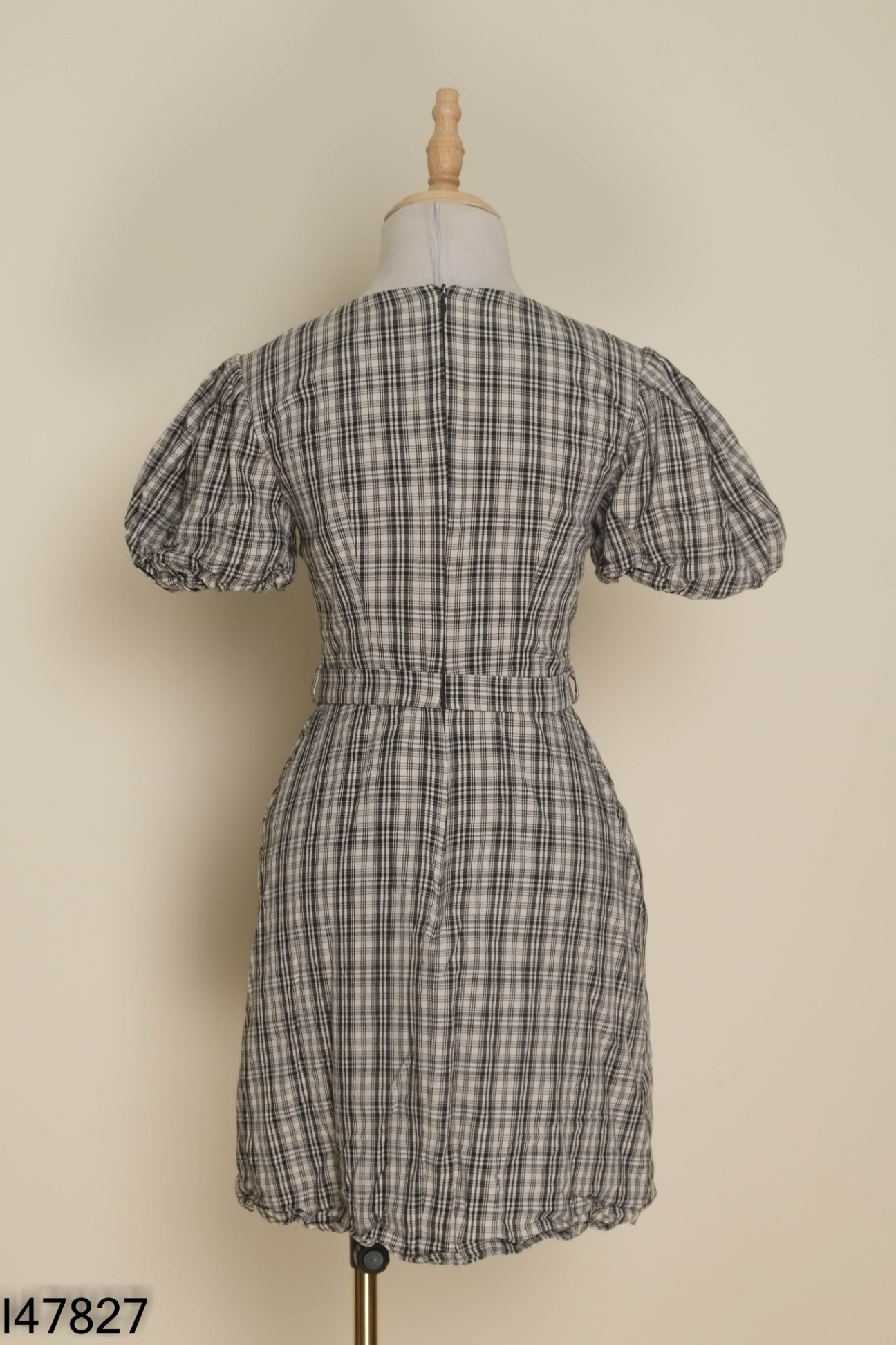 Váy be kẻ ADROE DRESS tay phồng
