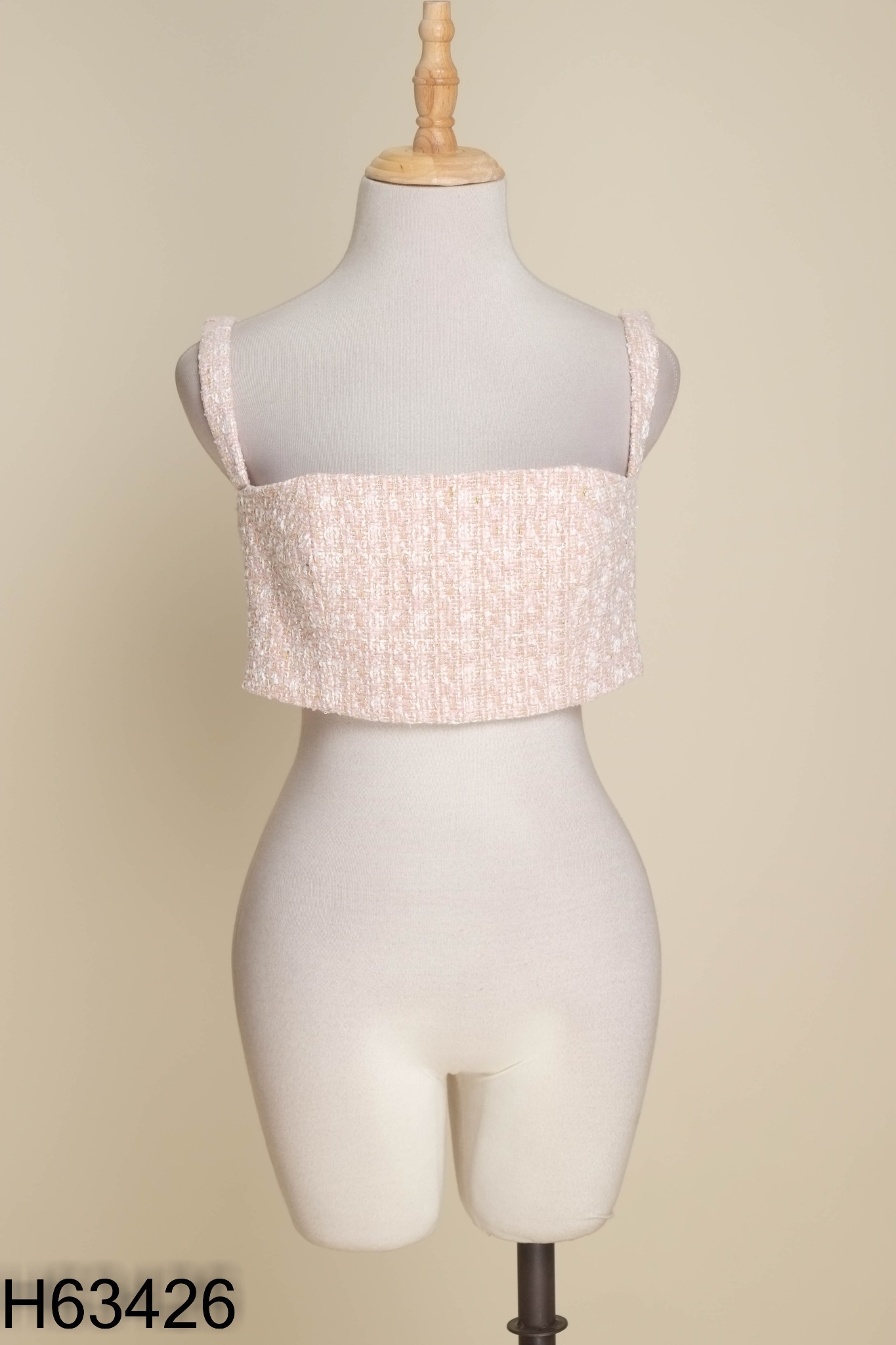 Áo FLANE dạ tweed hồng