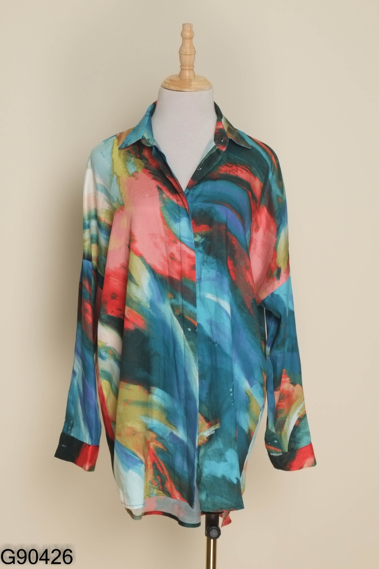 Áo sơ mi 92 WEAR xanh lụa cam
