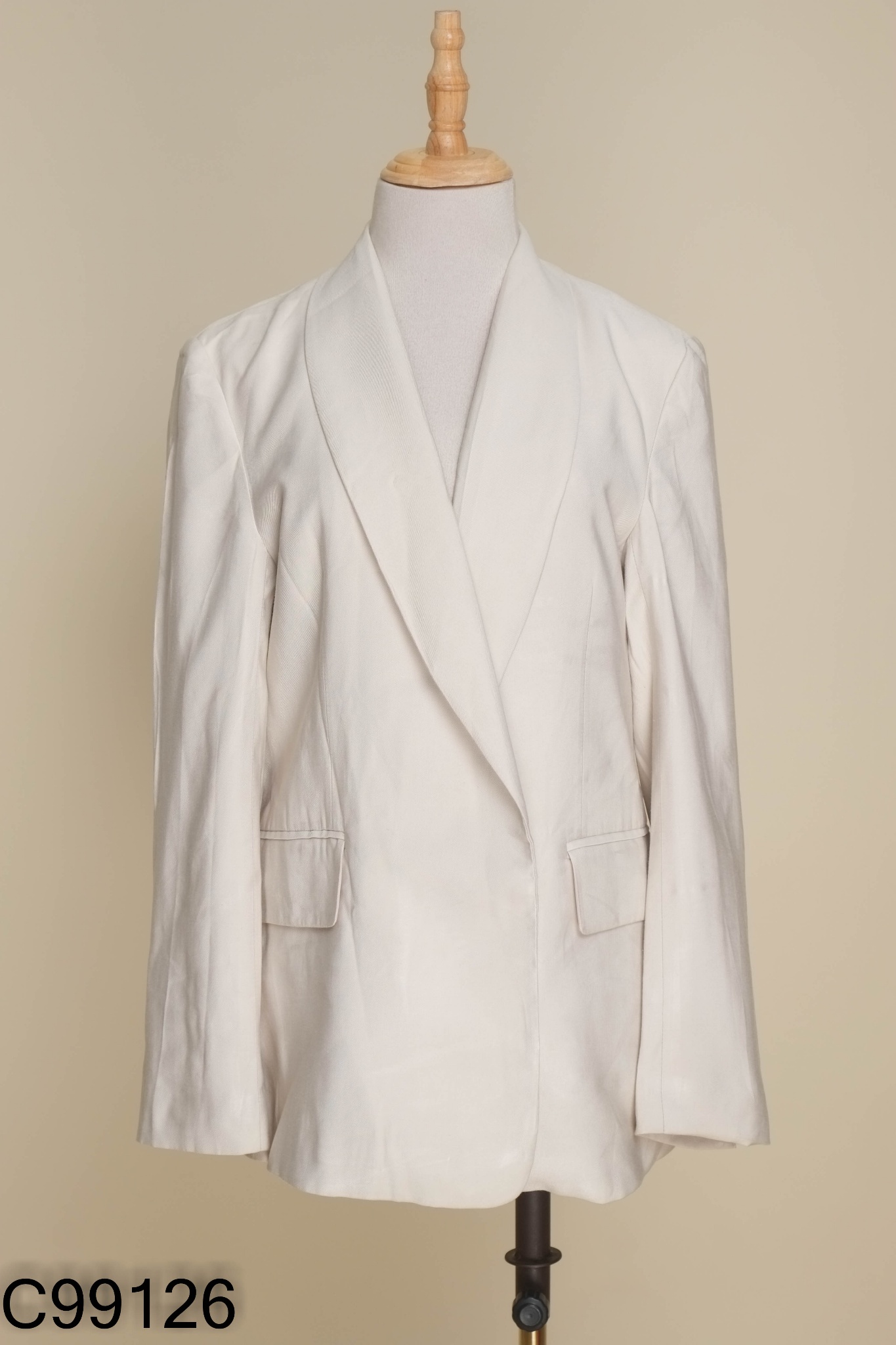 Áo blazer be trơn