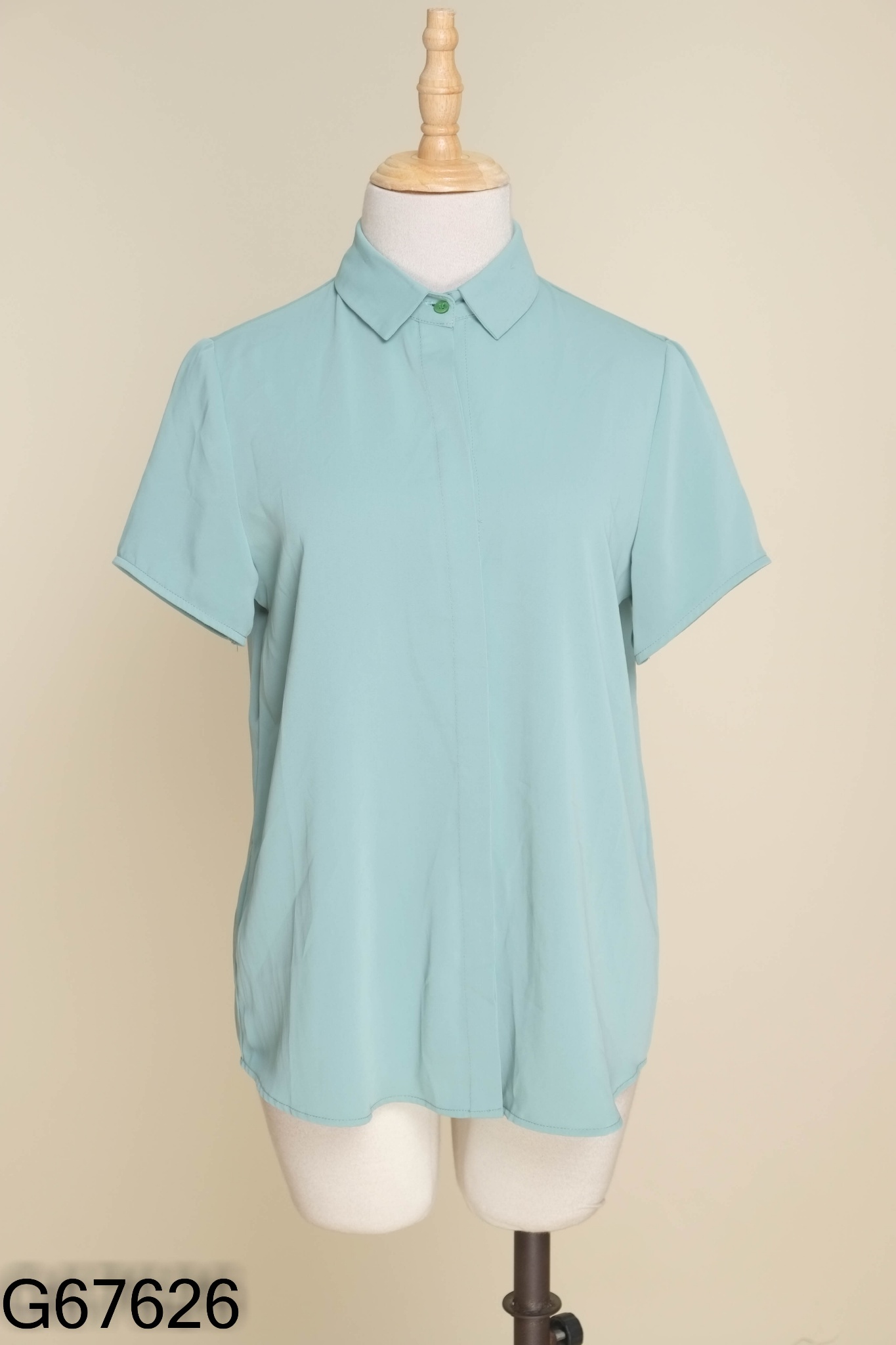 Áo sơ mi VERO MODA xanh ngắn tay