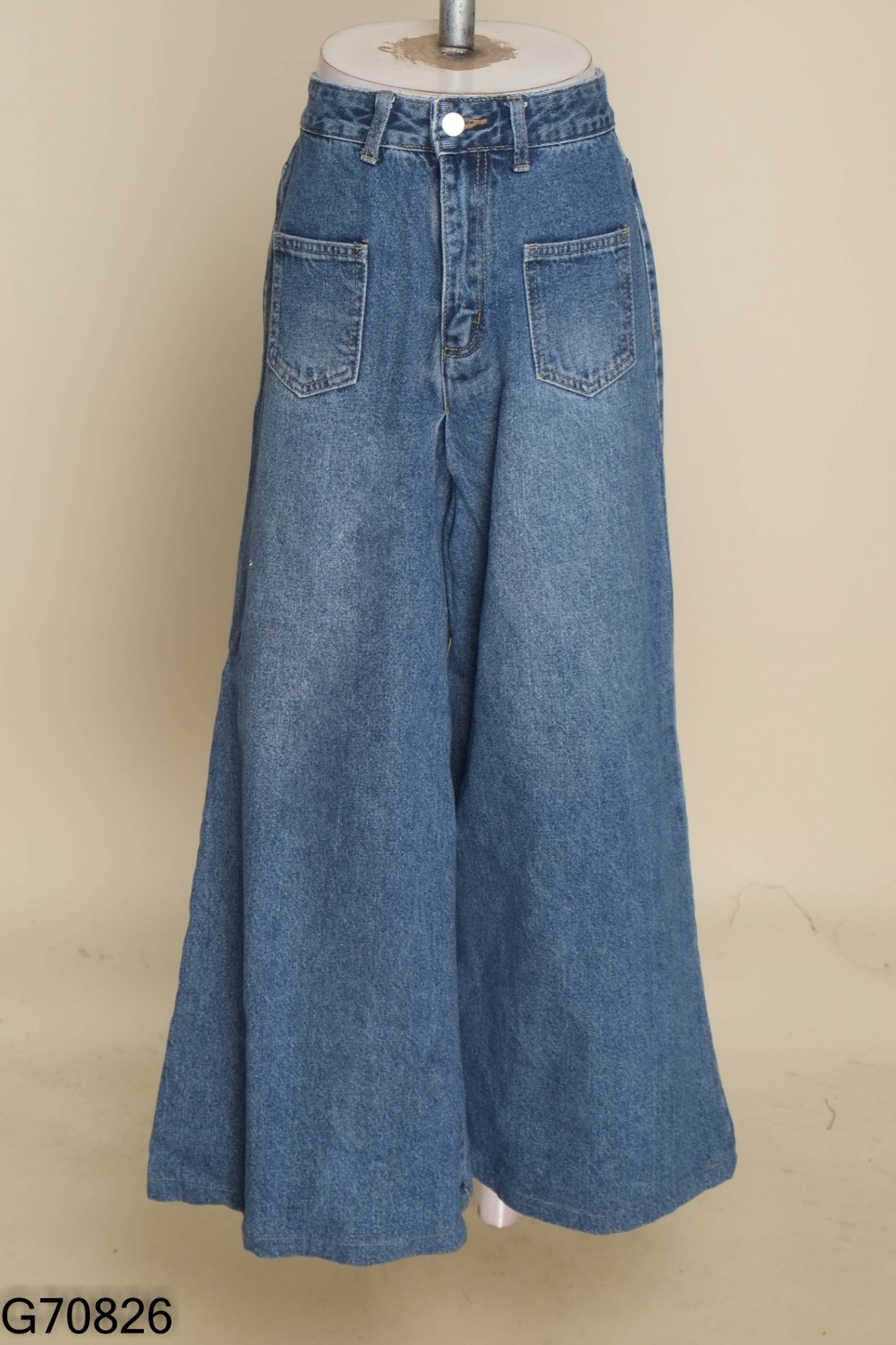 Quần KAYLIN jeans xanh ống rộng