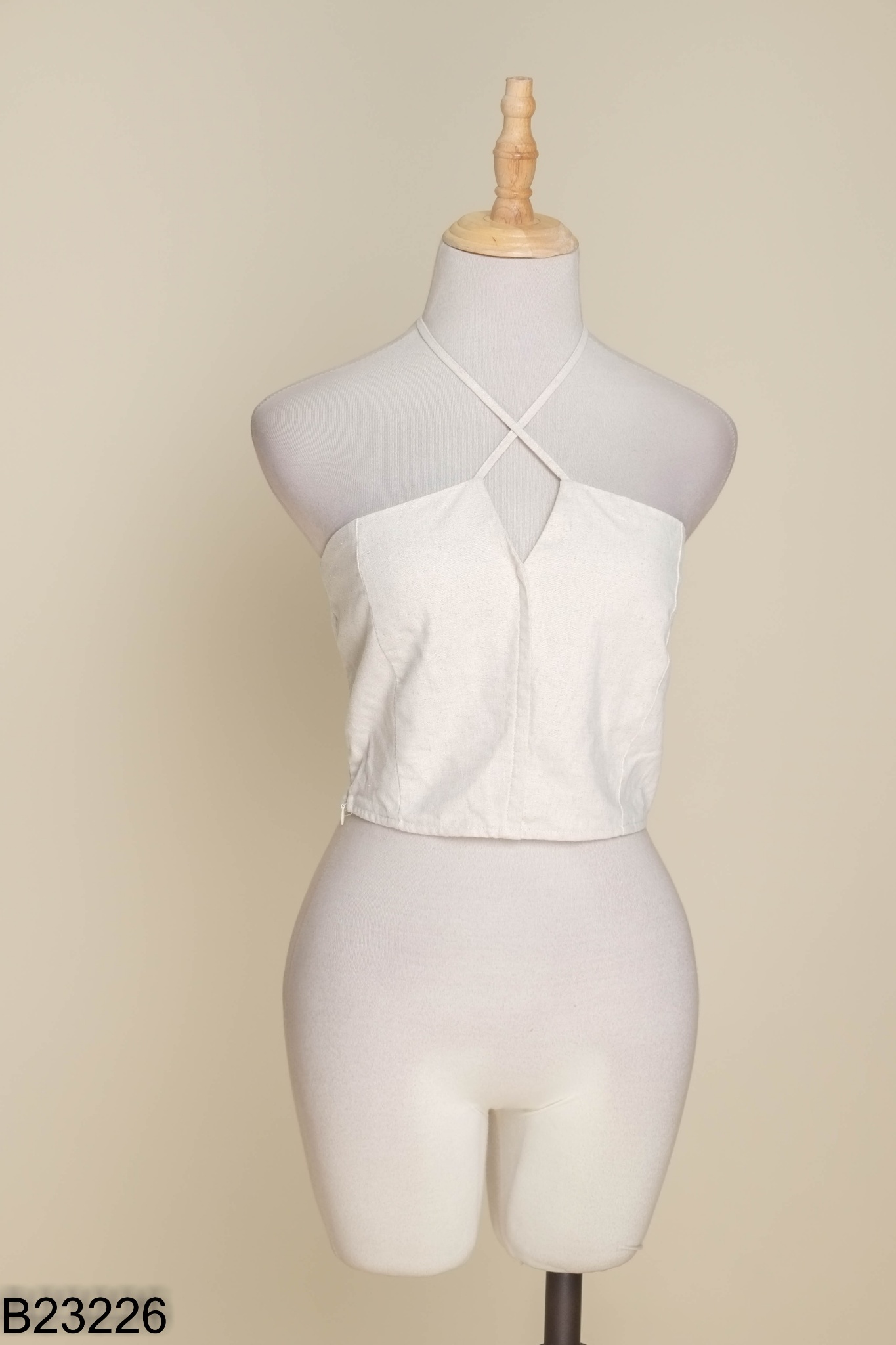Áo SOMS linen cổ yếm