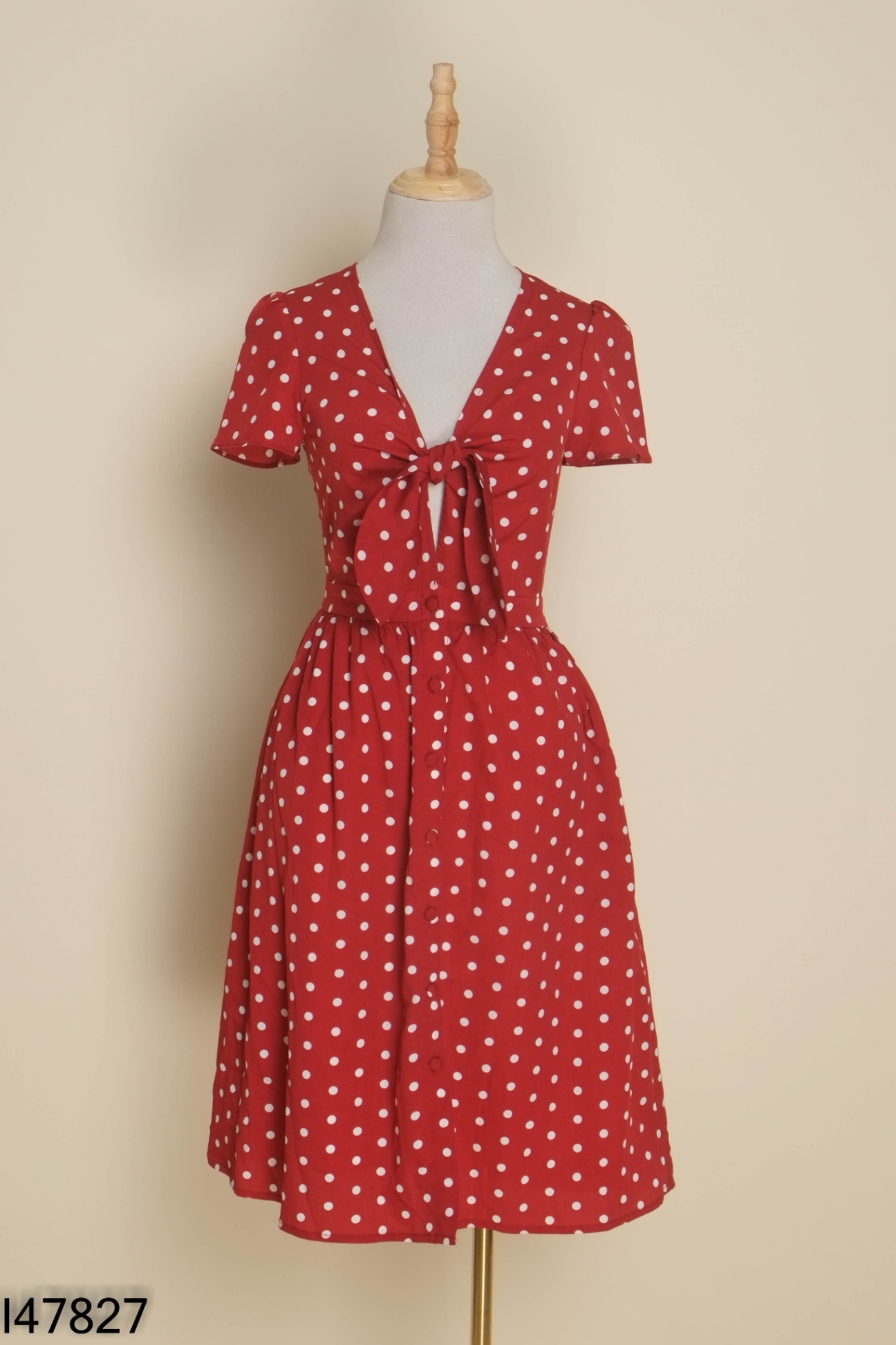Váy đỏ ADORE DRESS chấm bi