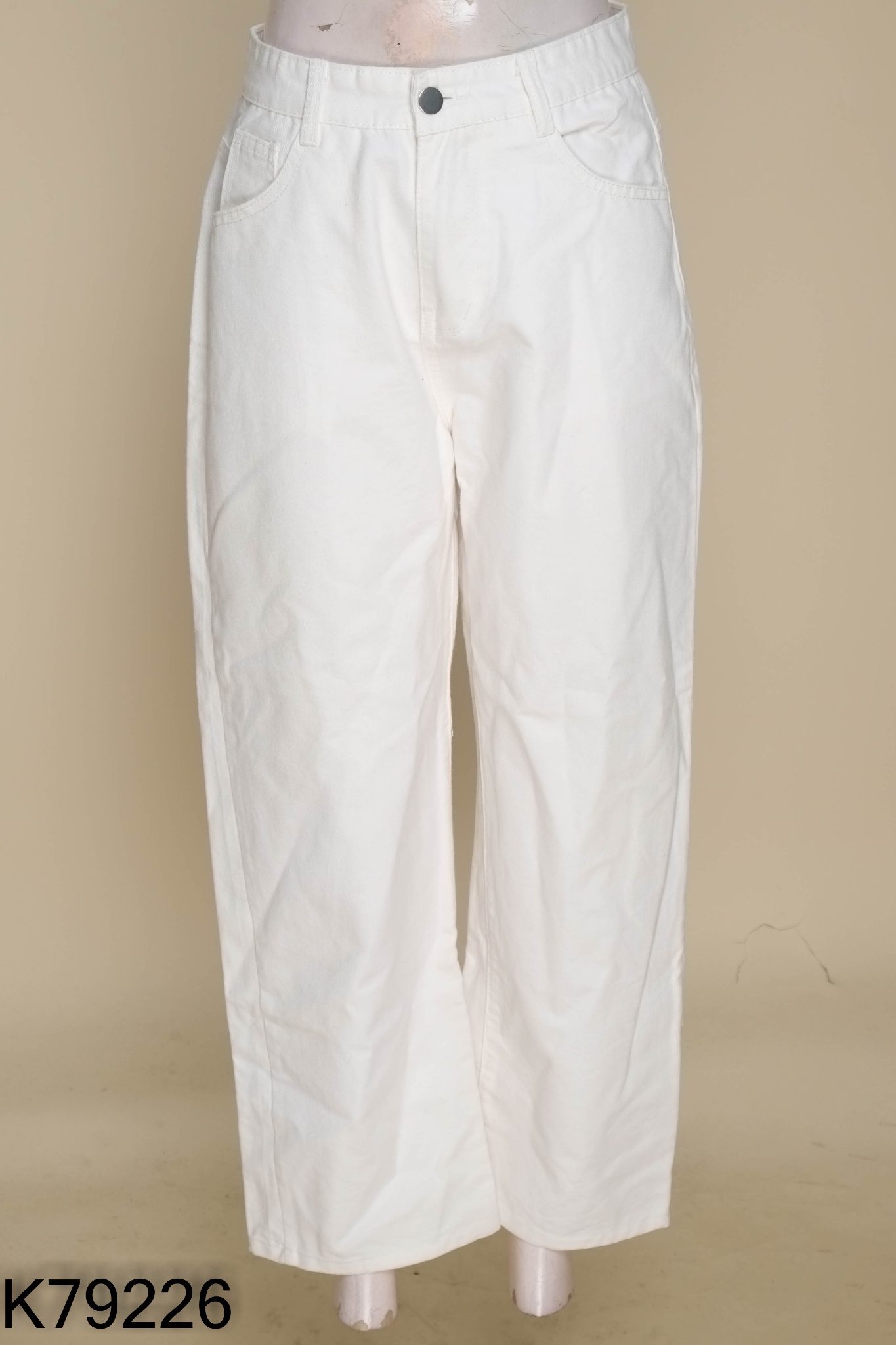 Quần jeans trắng trơn