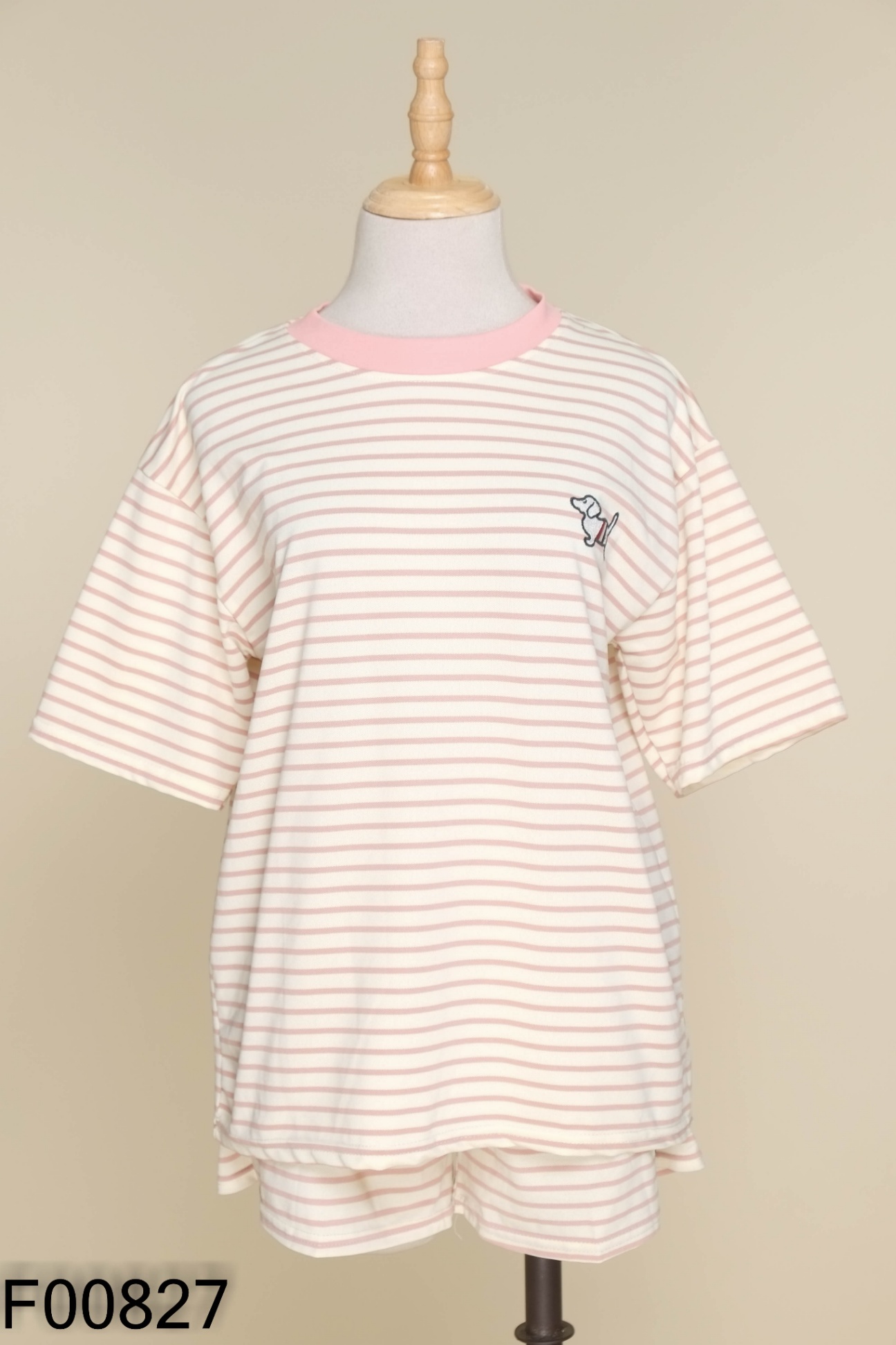 SET Áo thun + quần short be kẻ hồng