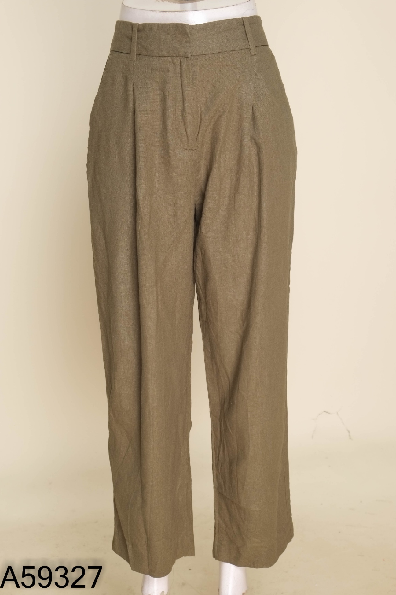 Quần ZARA linen xanh