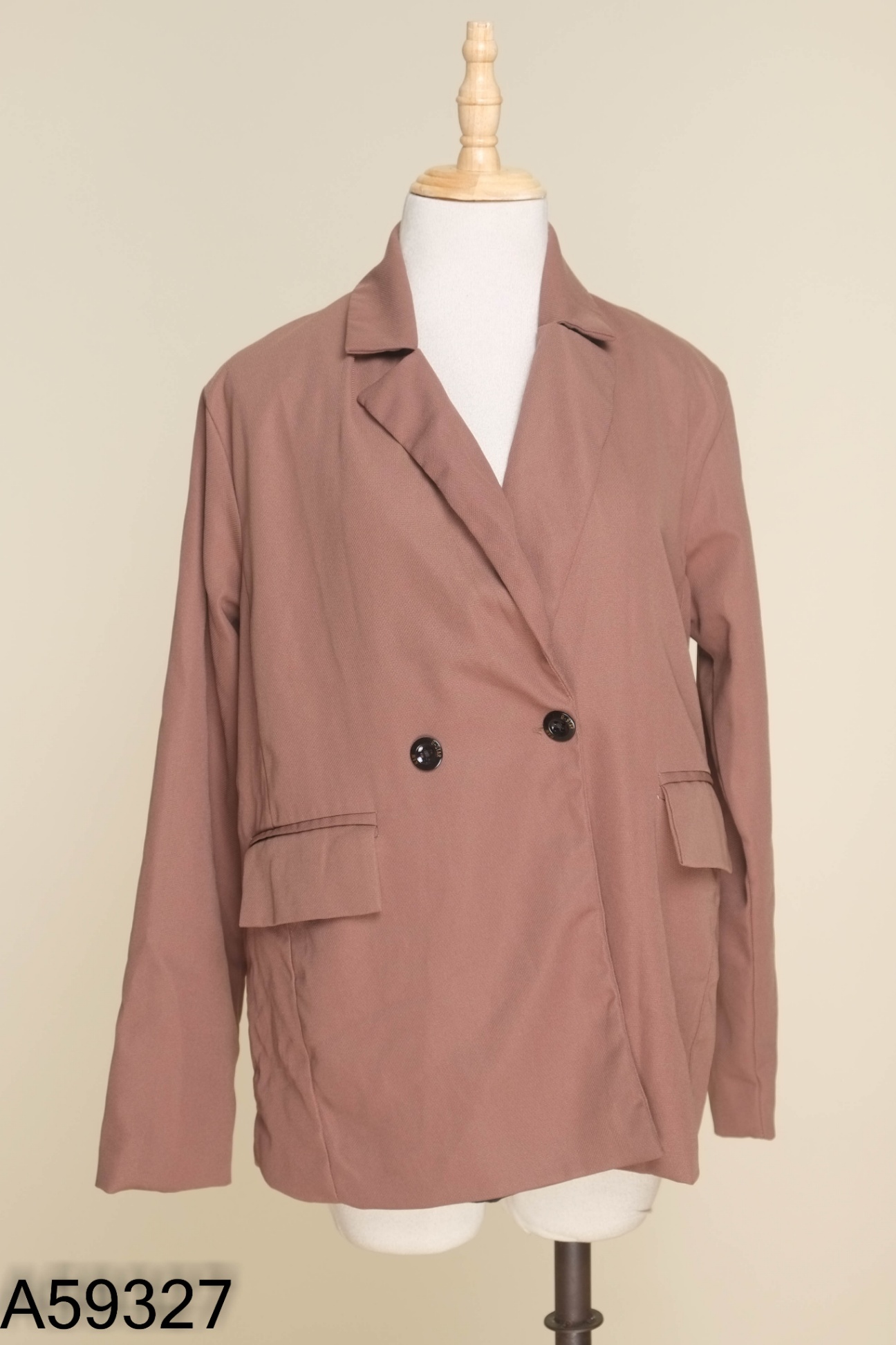 Blazer nâu trơn