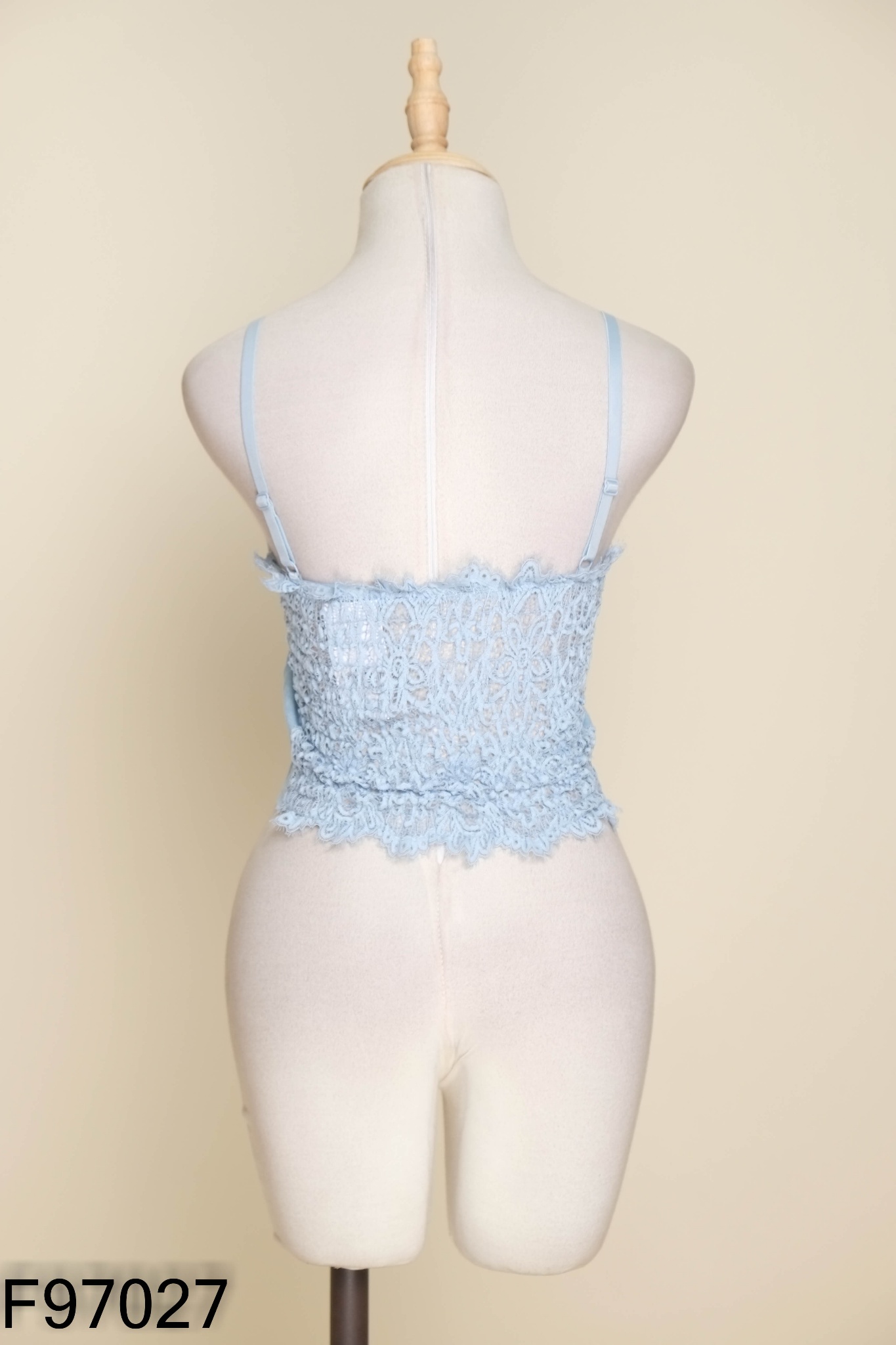 Áo hai dây jeans xanh