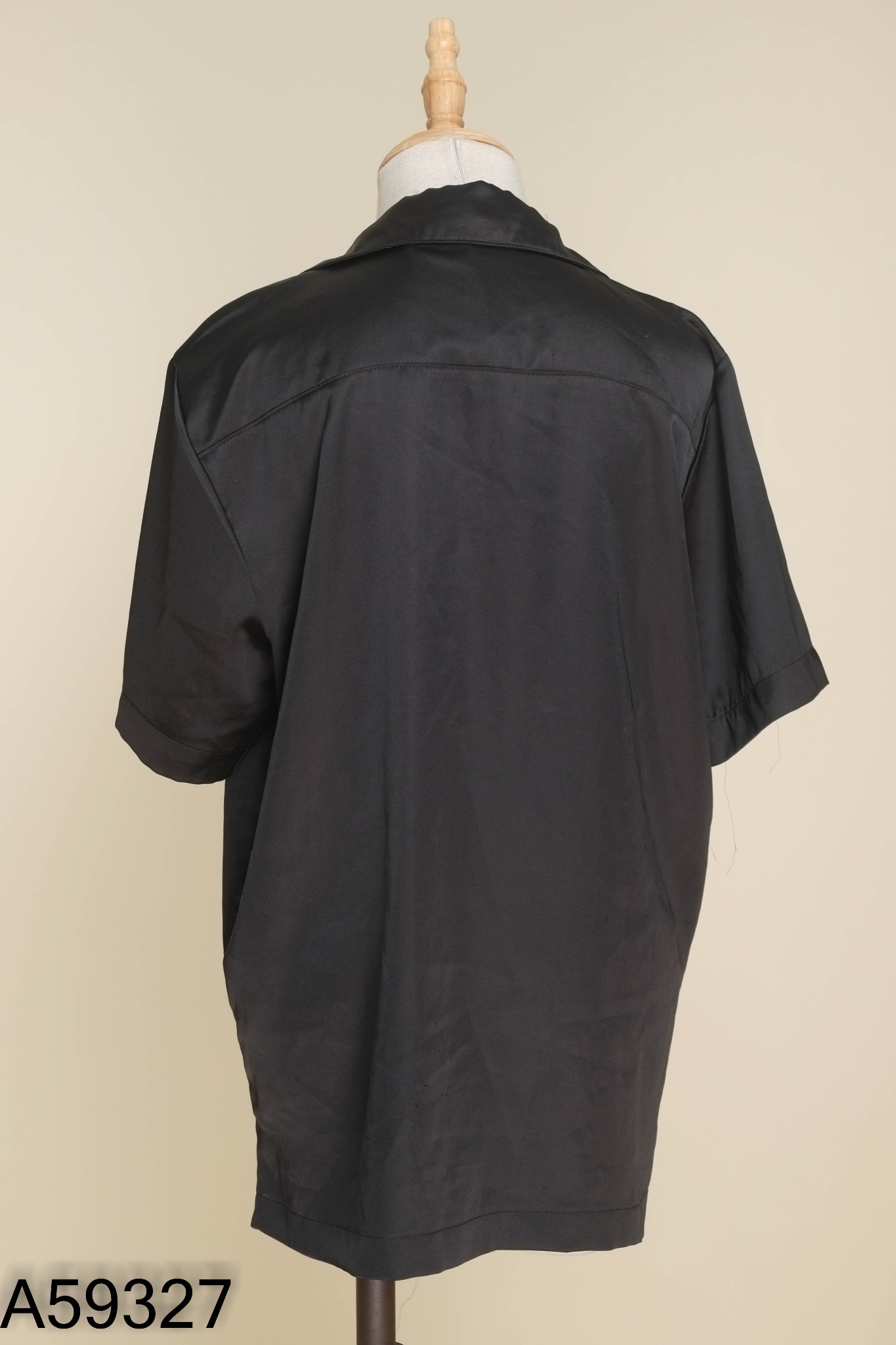 Áo sơ mi lụa DRESSLAB đen
