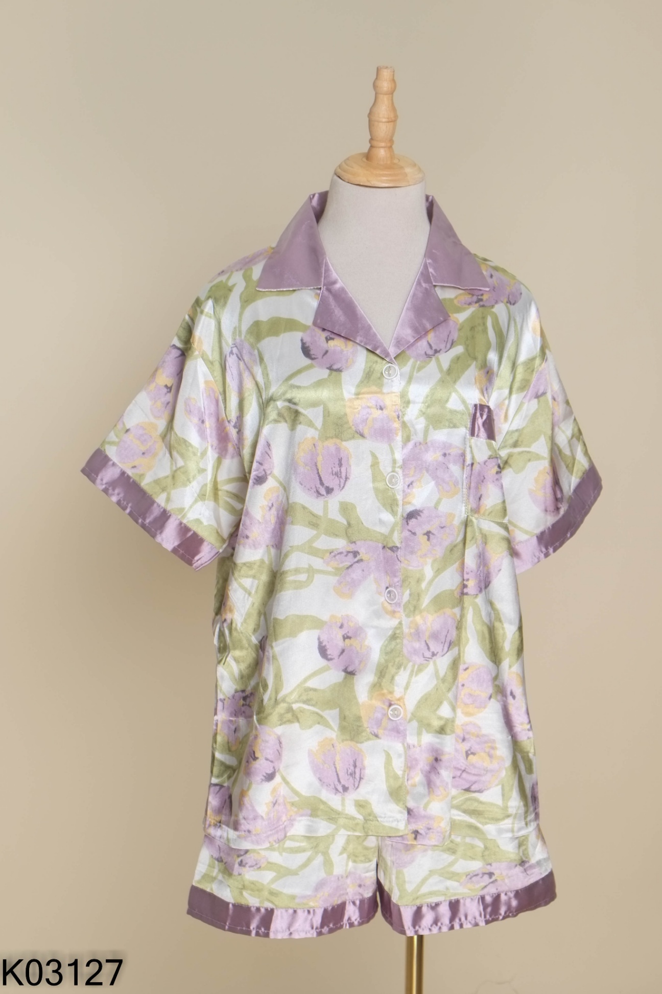 Set Pijama hoa tím