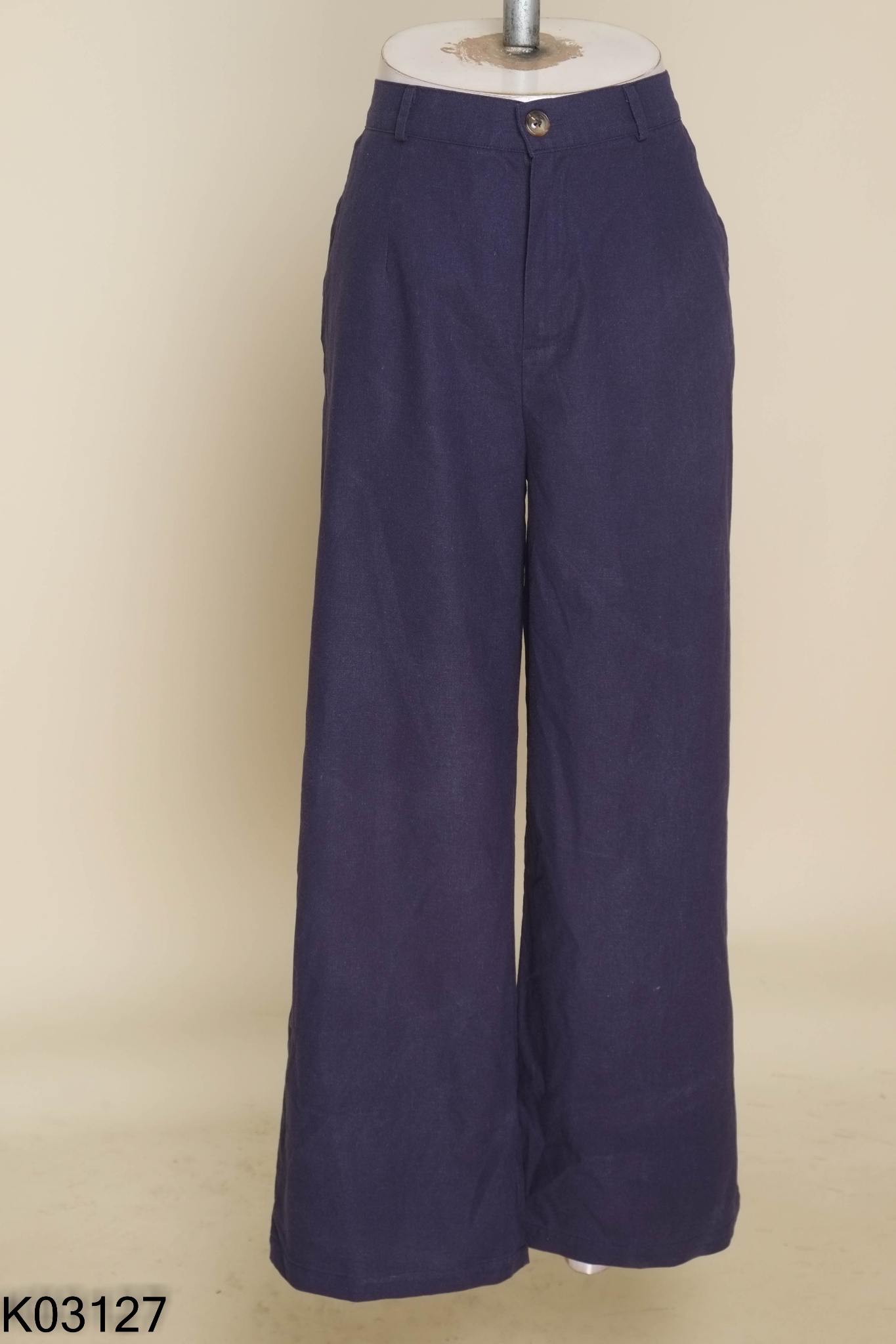 Quần linen LAHSTORE xanh than