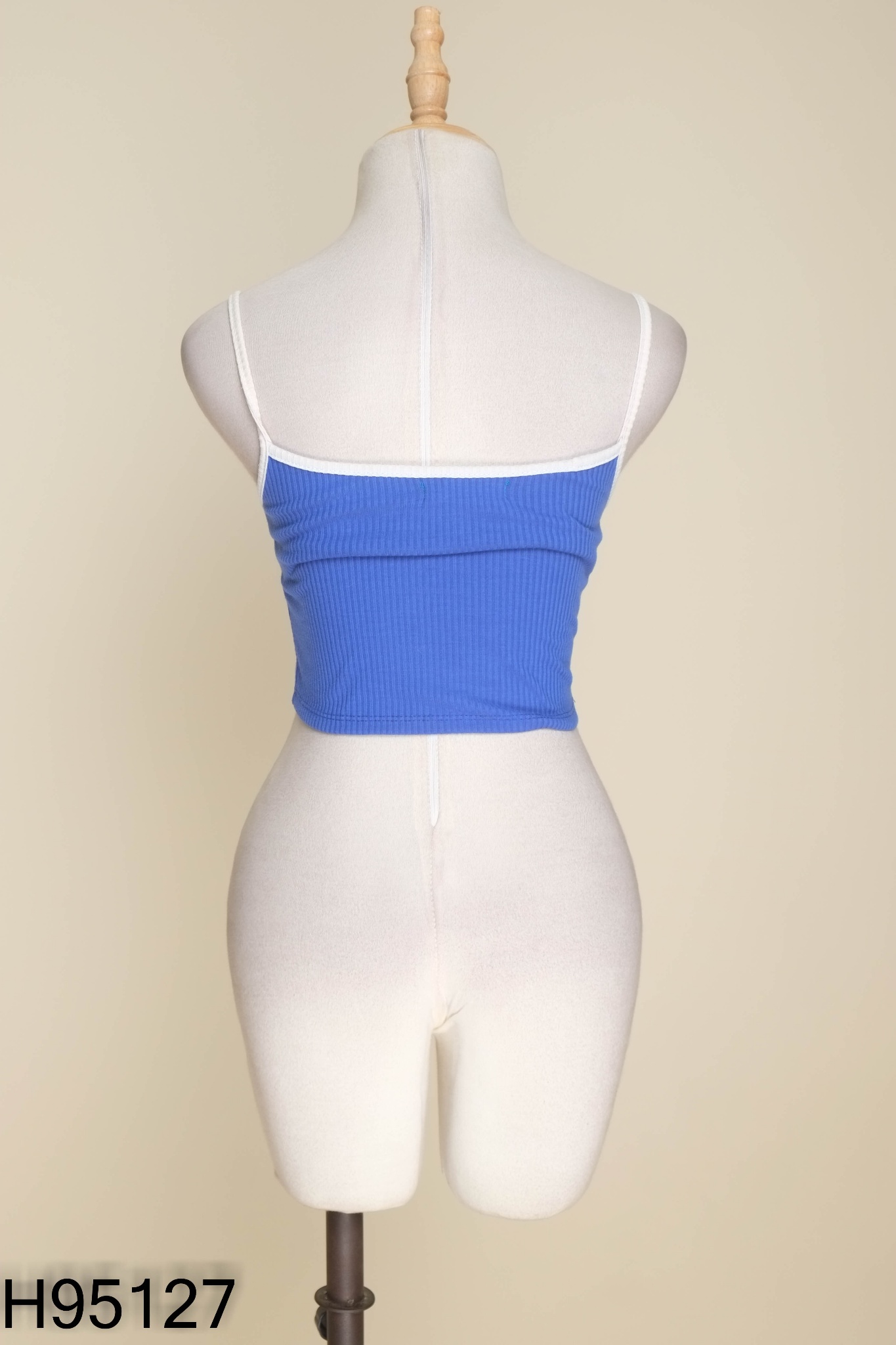 Áo 2s CHICBAE21 xanh dương viền trắng