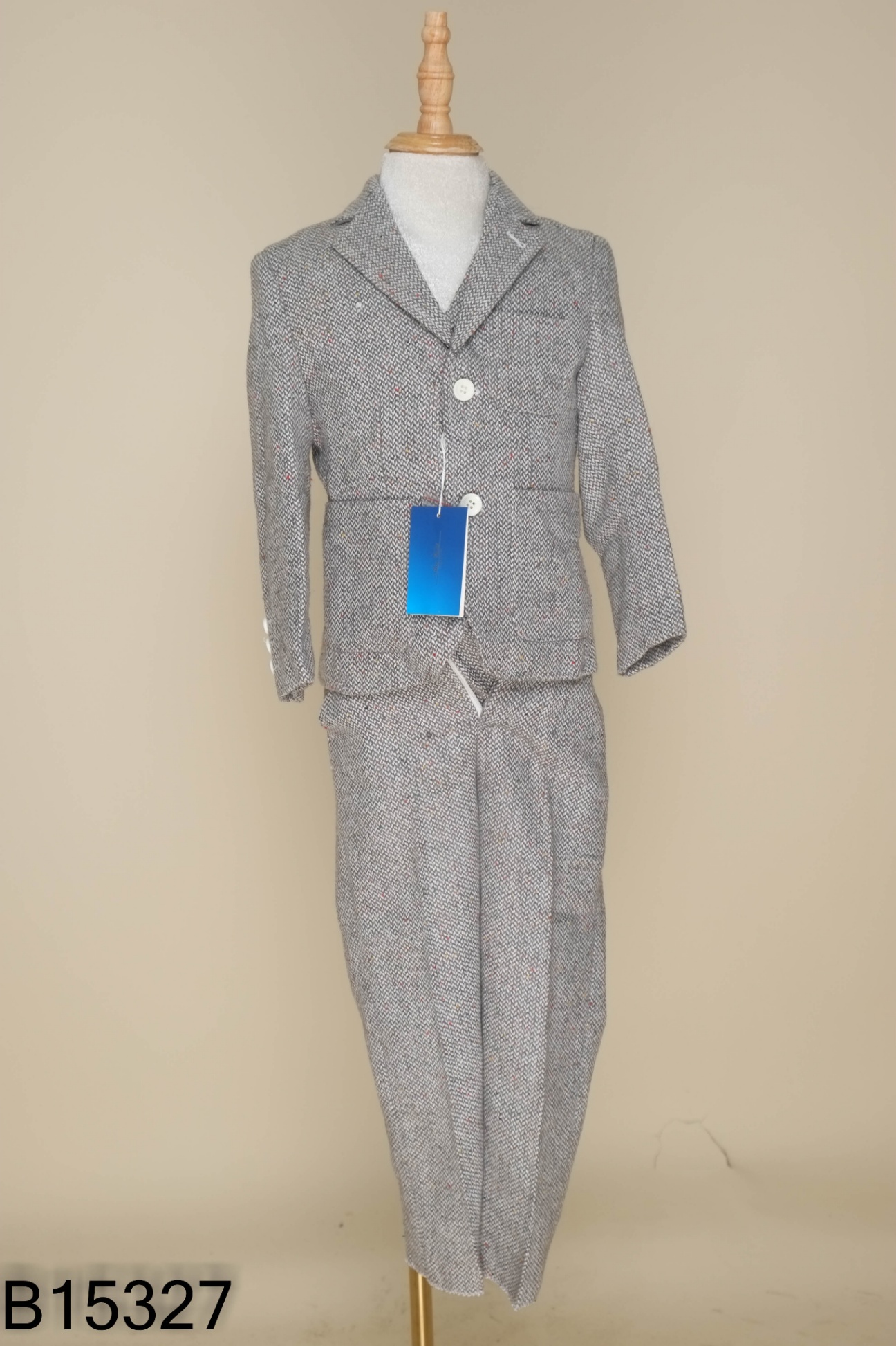 SET 3 KIDS Gile + quần + blazer xám KIDS (HỎNG KHOÁ)
