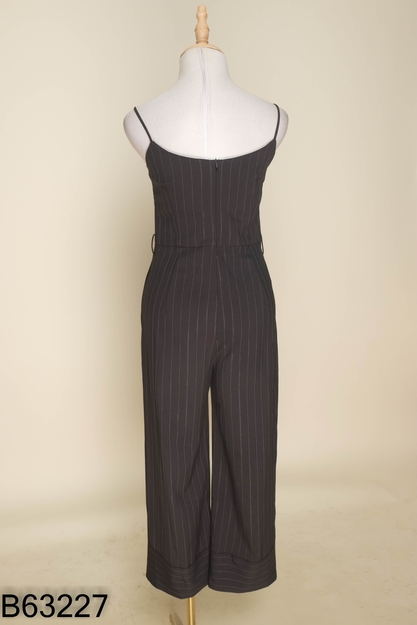 Jumsuit MONO TALK đen sọc mix ren