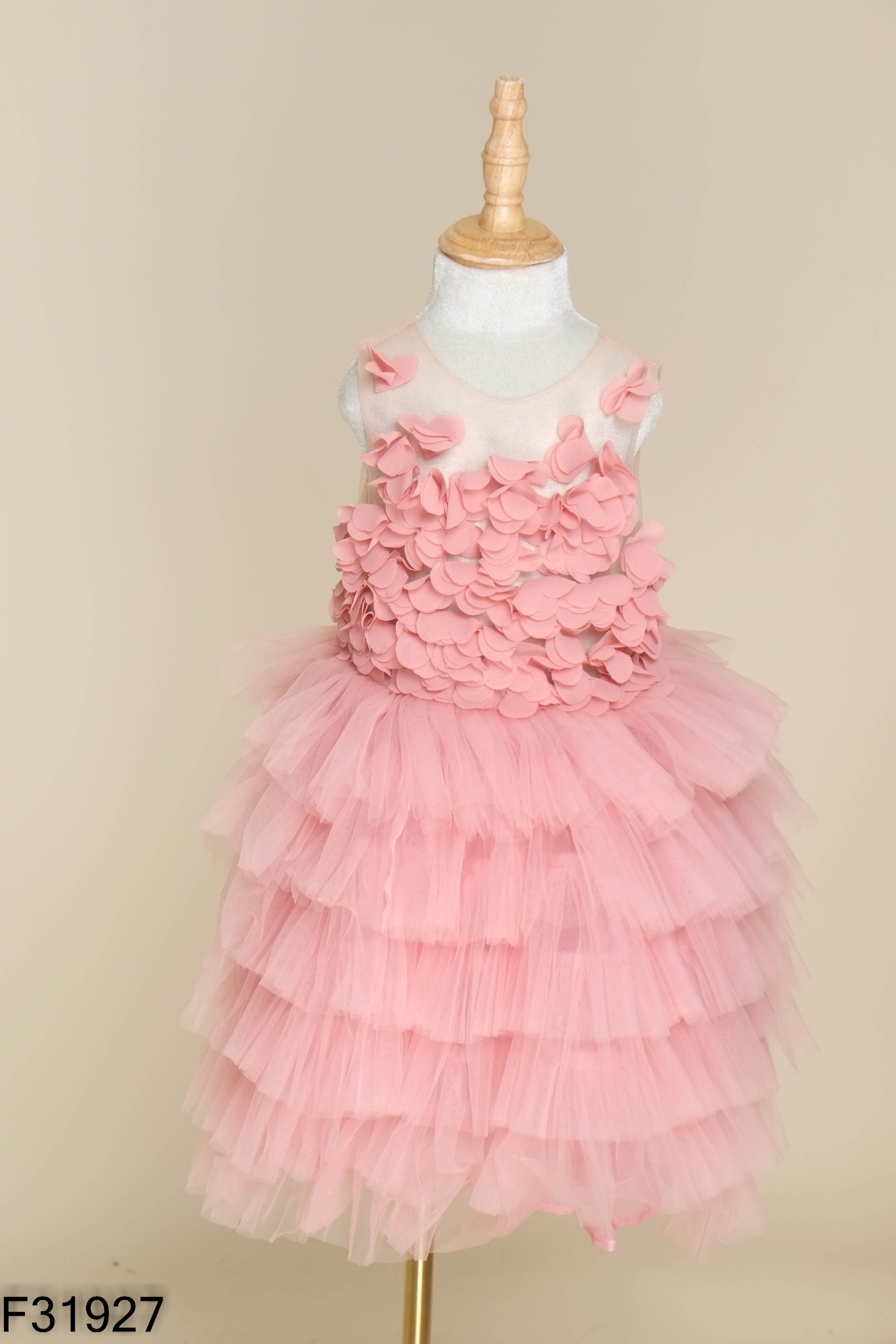 Váy hồng lưới TEP CLOTHING xếp tầng KIDS