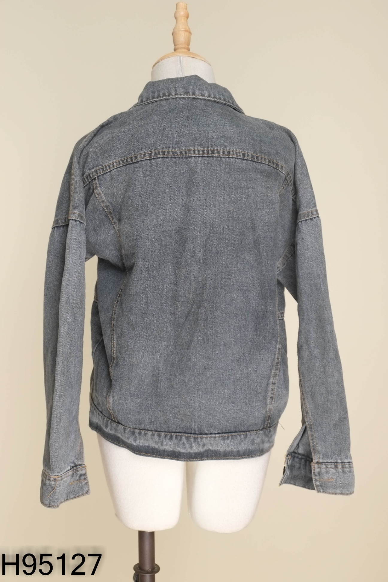 Áo khoác jeans ghi