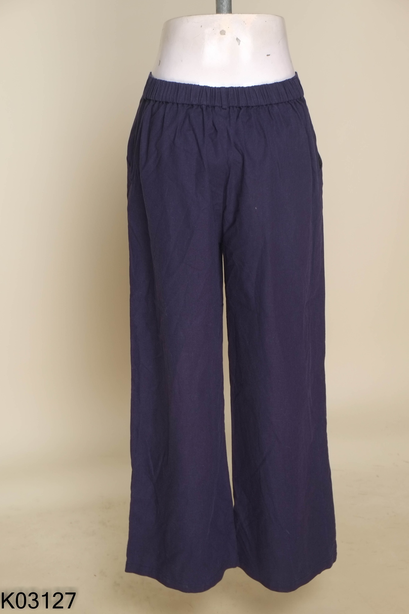 Quần linen LAHSTORE xanh than