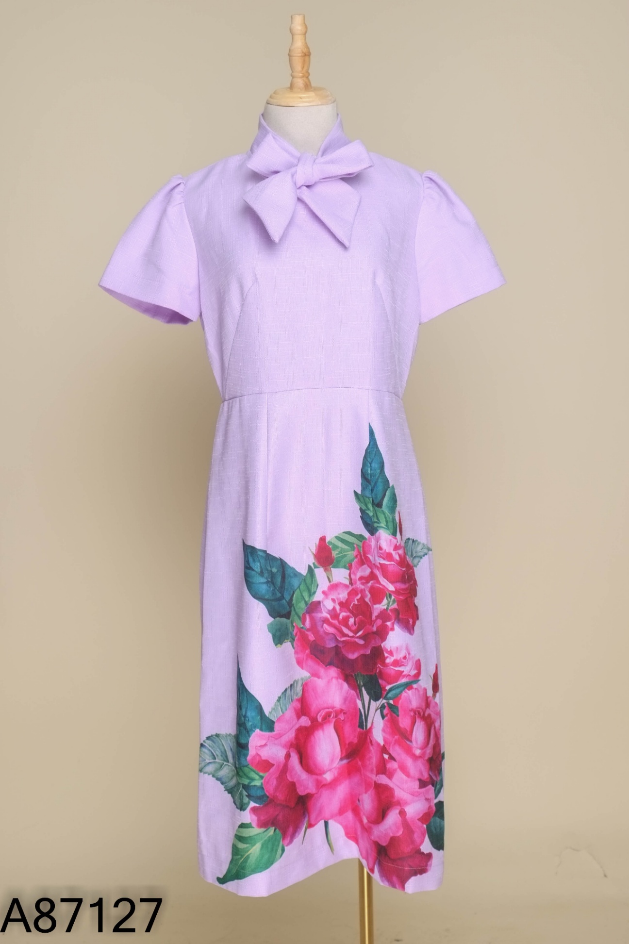 Váy EM HOA DESIGN tím hoa hồng