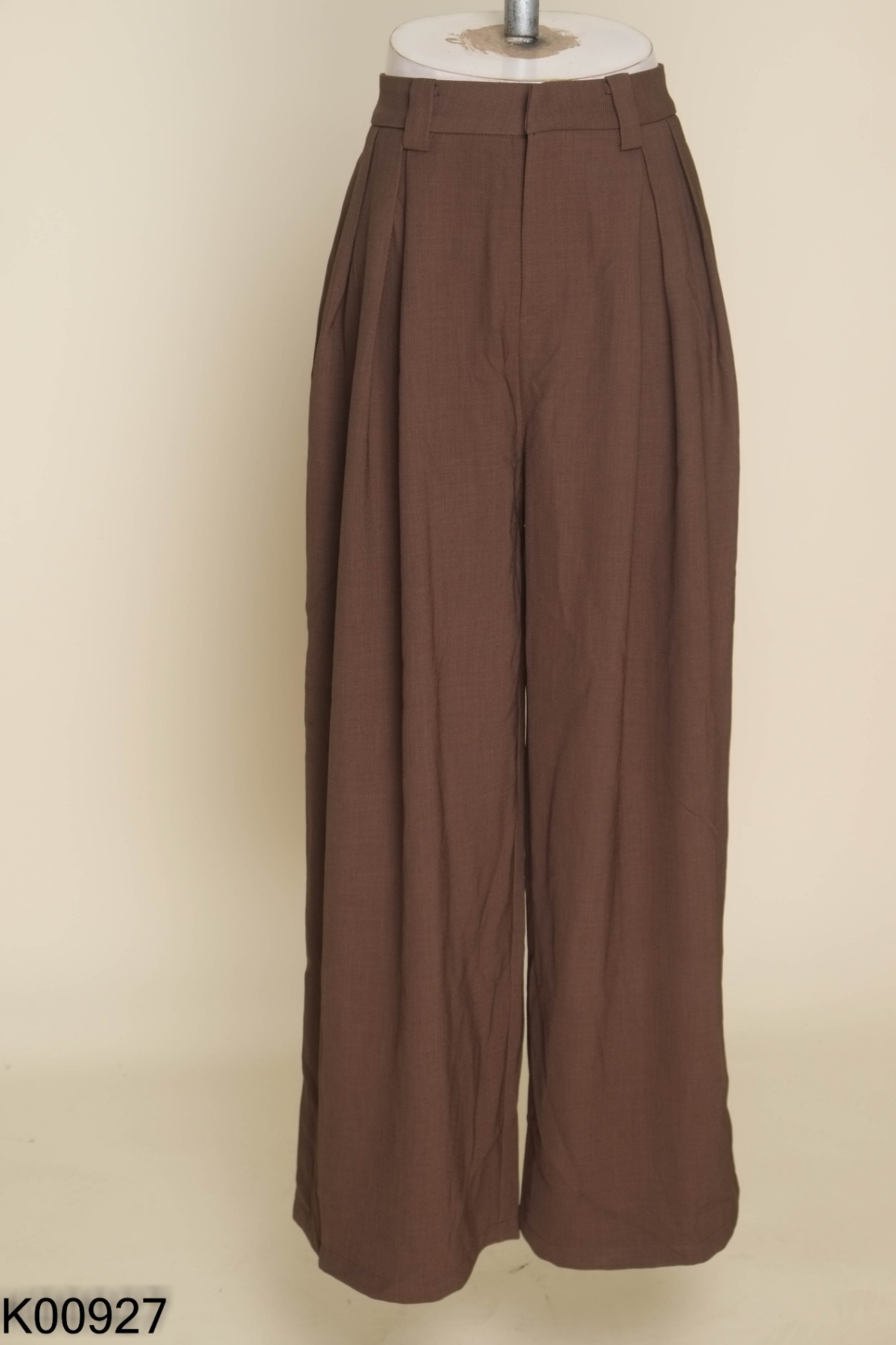 Quần culottes vải nâu
