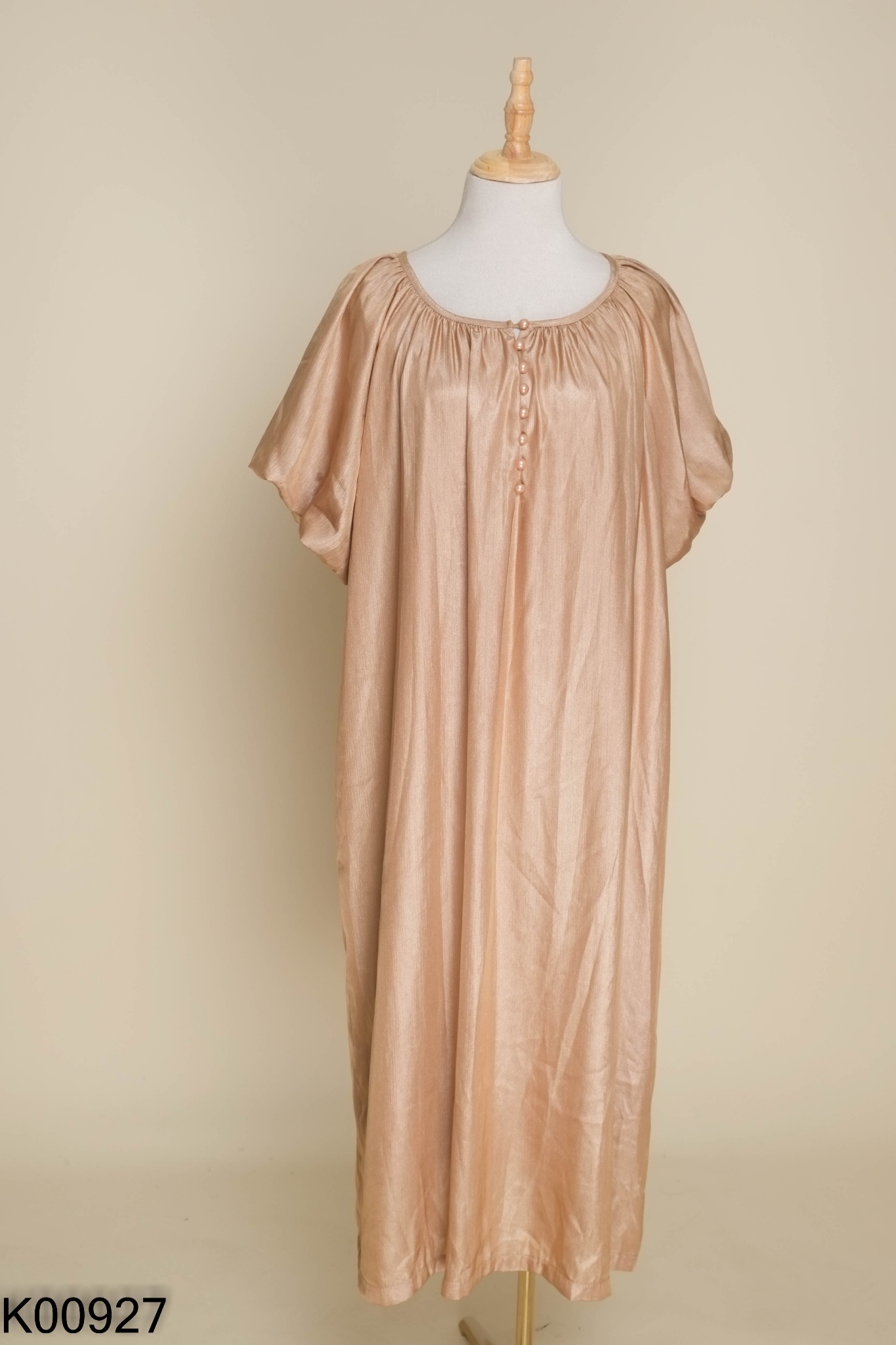 Váy chiffon nâu suông