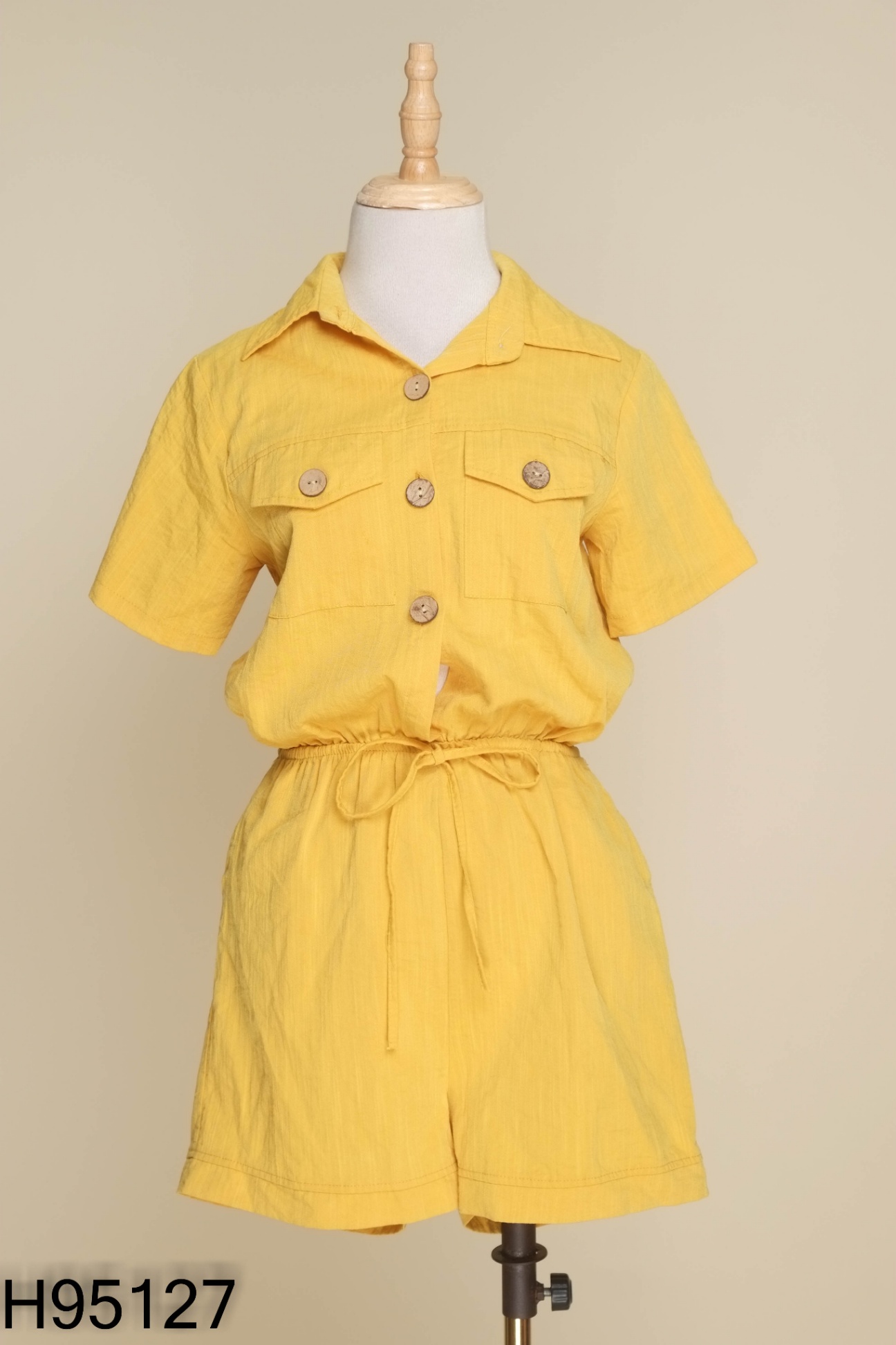 Jumpsuits sơ mi đũi vàng