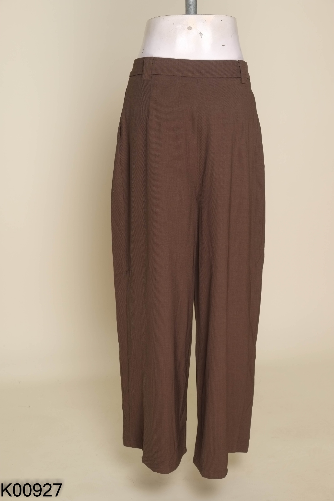 Quần culottes vải nâu