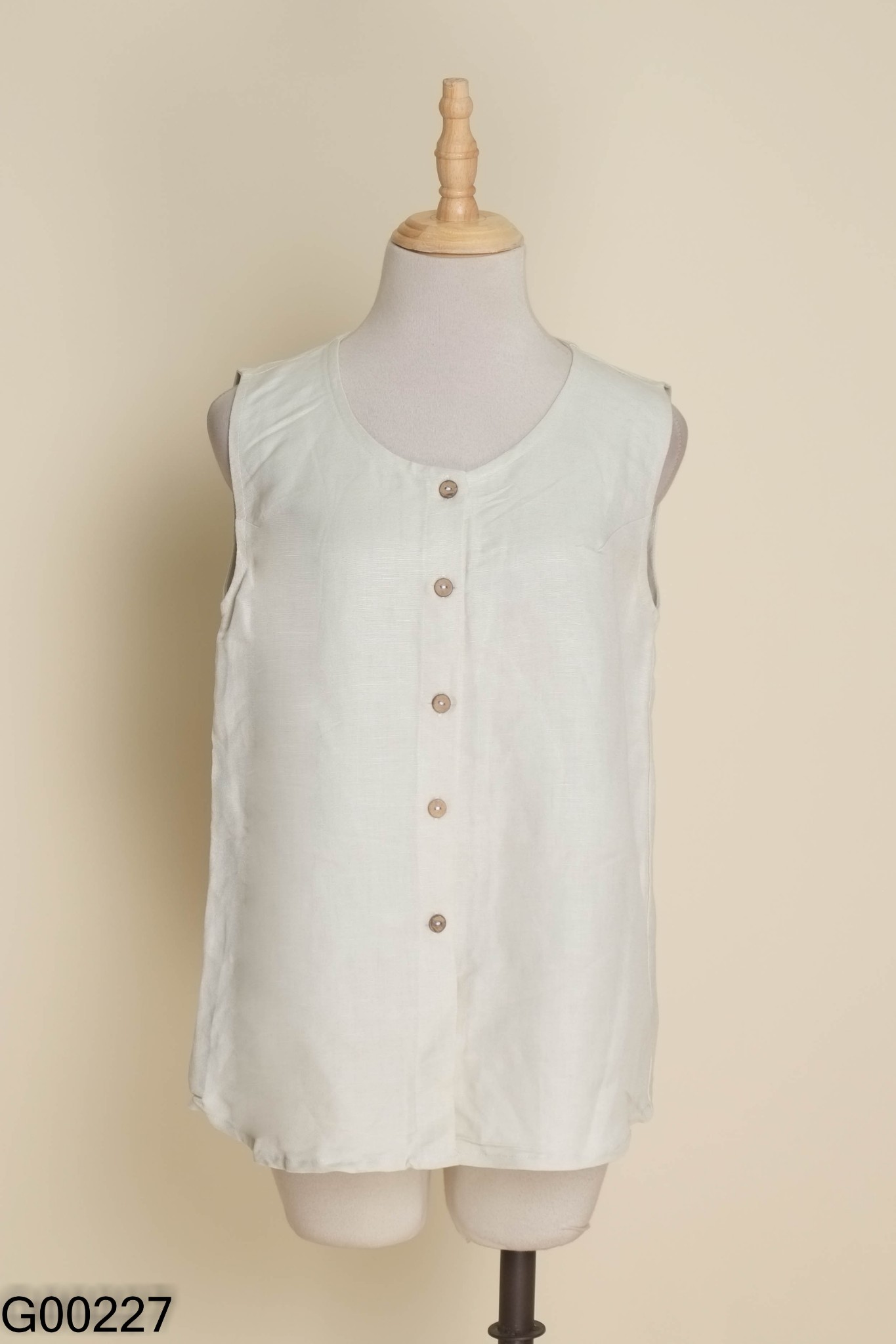 Áo LẠC linen be sát nách
